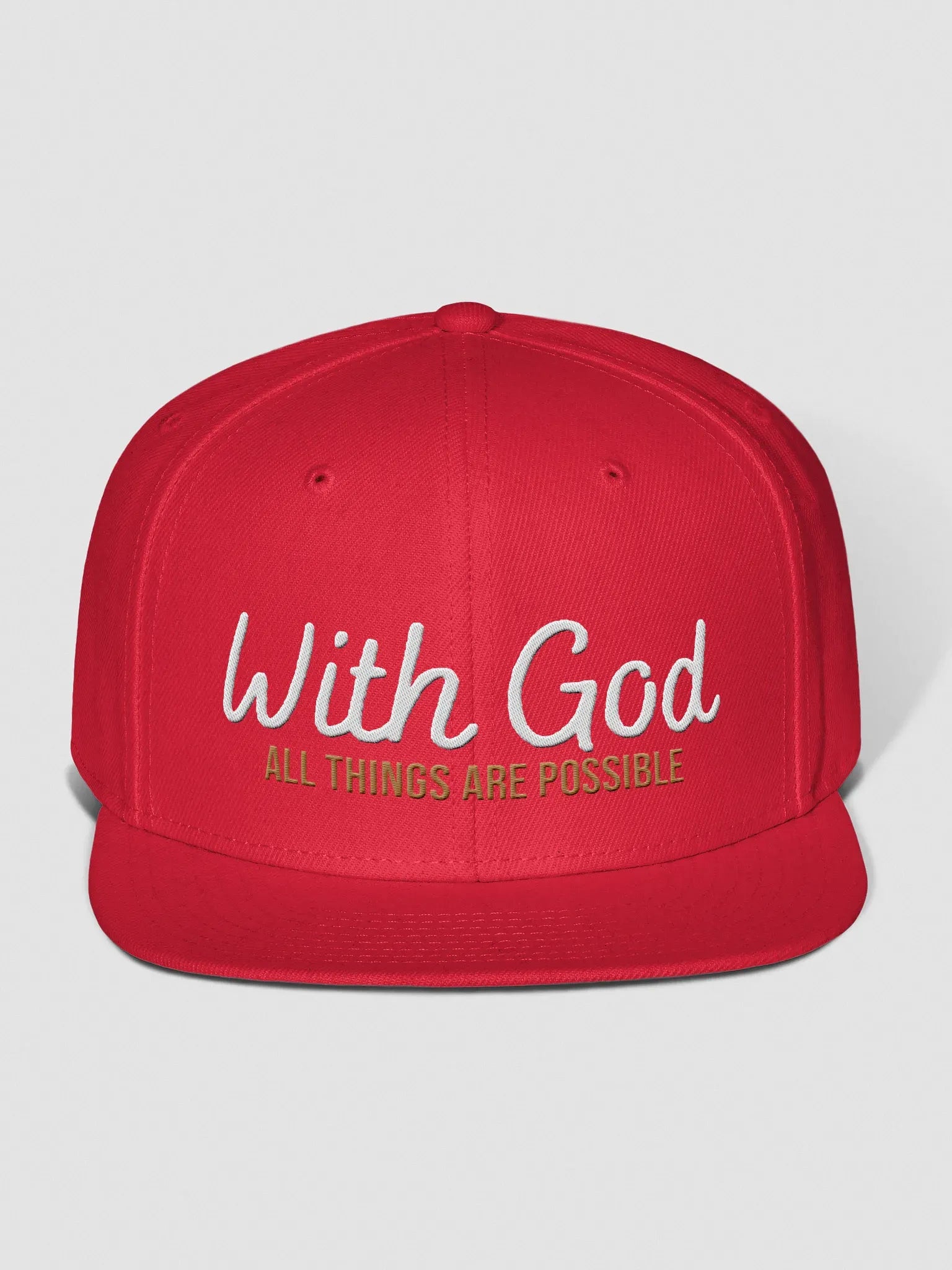 With God All things are possible Snapback Cap