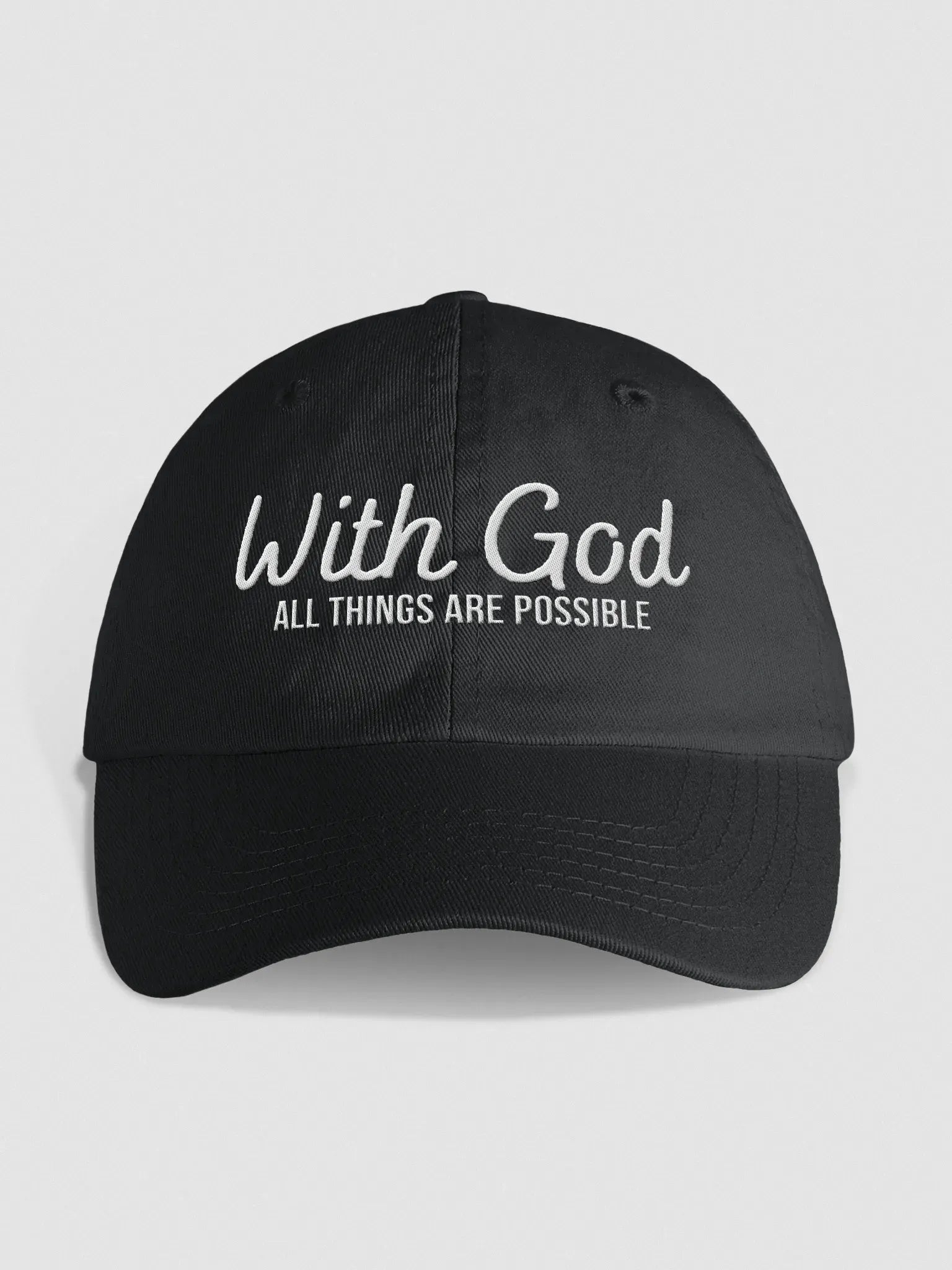 With God All Things Are Possible Dad Hat