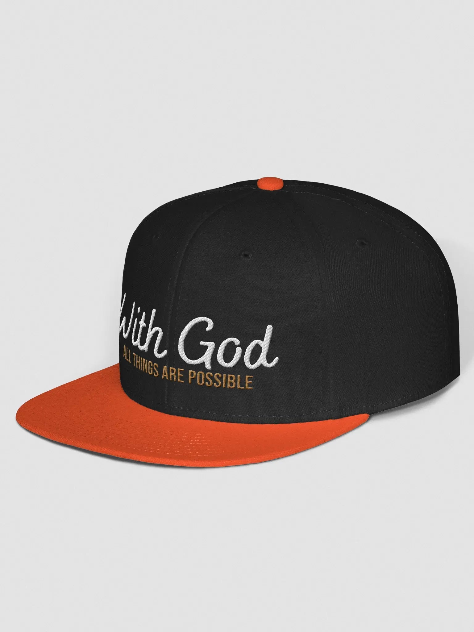 With God All things are possible Snapback Cap