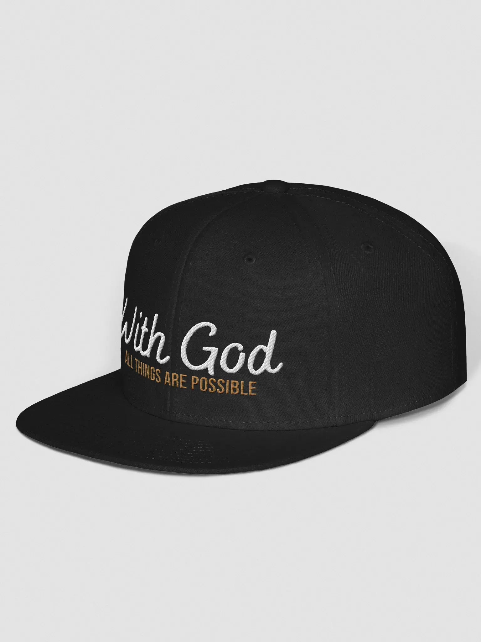 With God All things are possible Snapback Cap