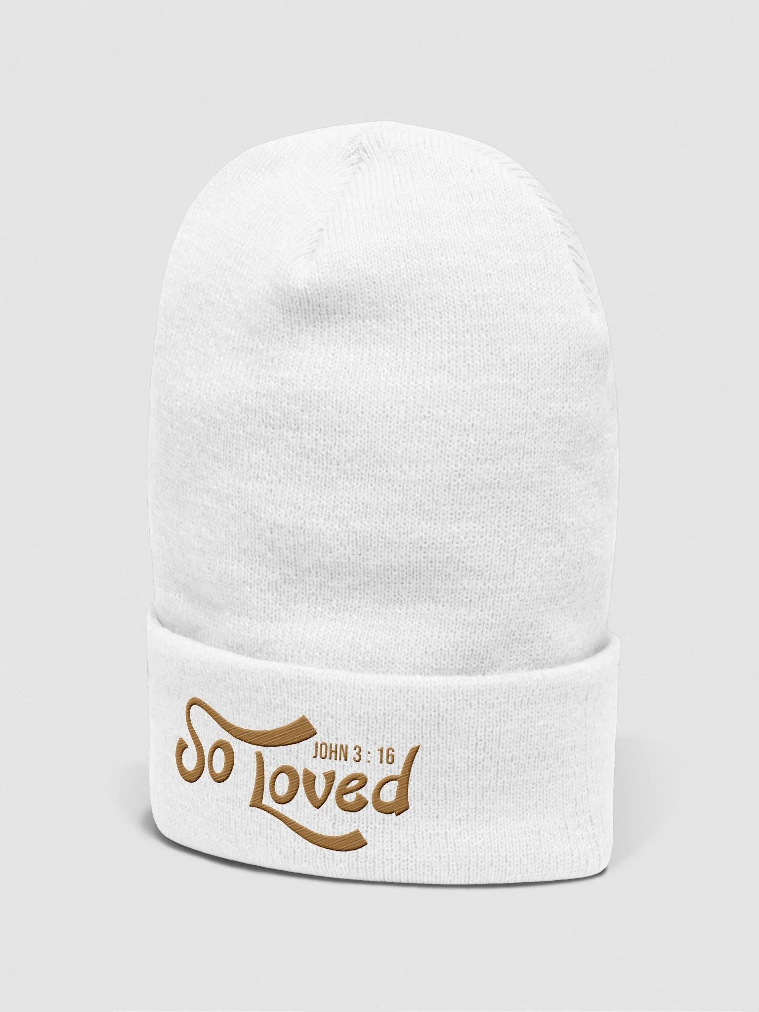 Christian Turbo acrylic beanie with meaningful Bible verse embroidery
