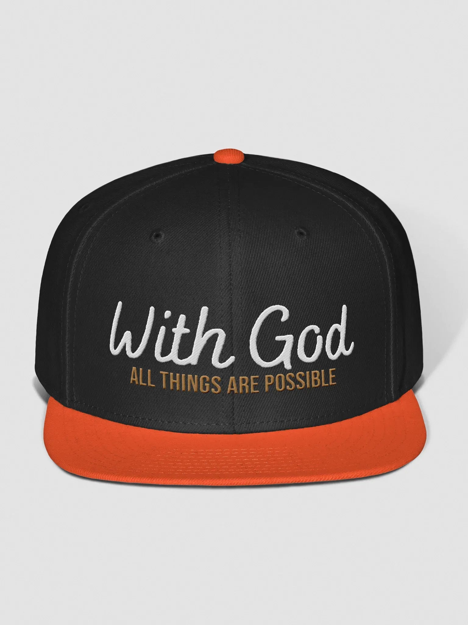 With God All things are possible Snapback Cap