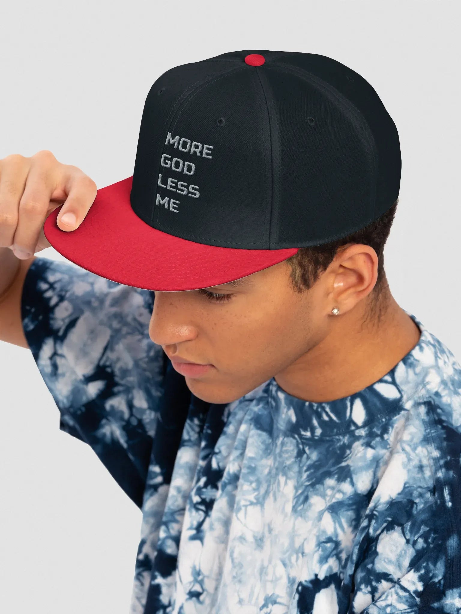 More God Less Me Snapback Cap