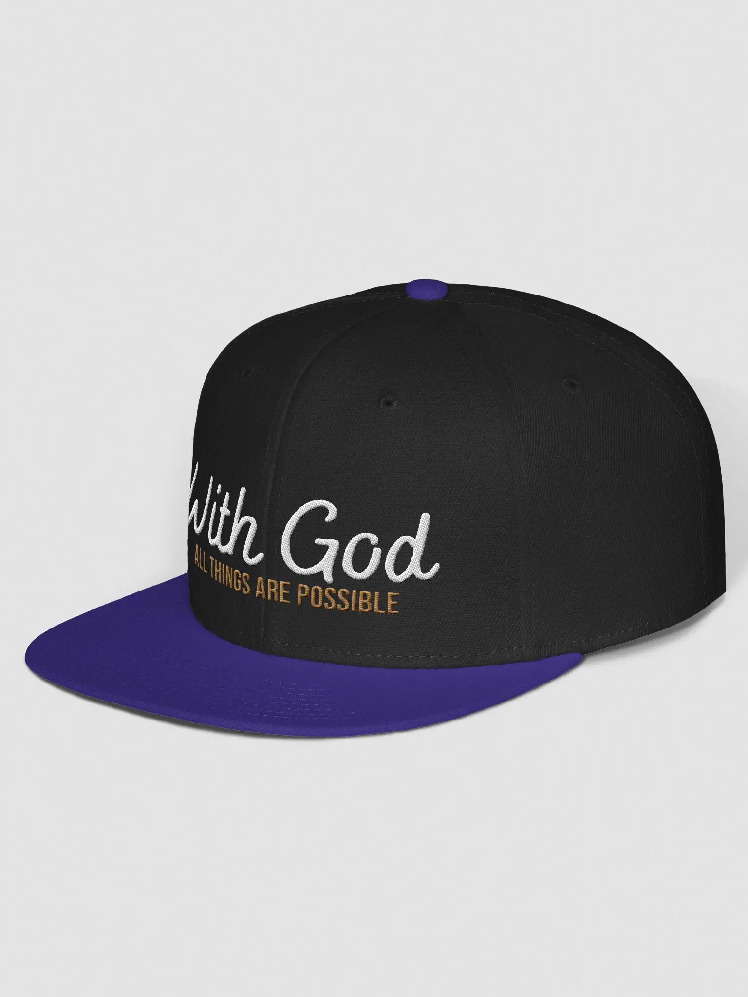 With God All things are possible Snapback Cap