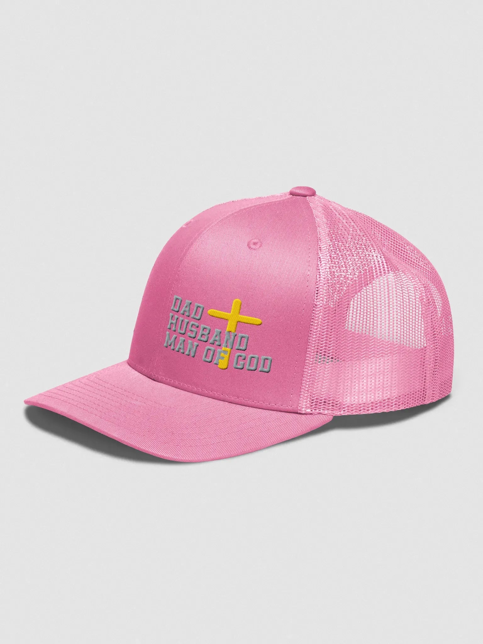 Dad Husband Man Of God Trucker Hat Embroidery