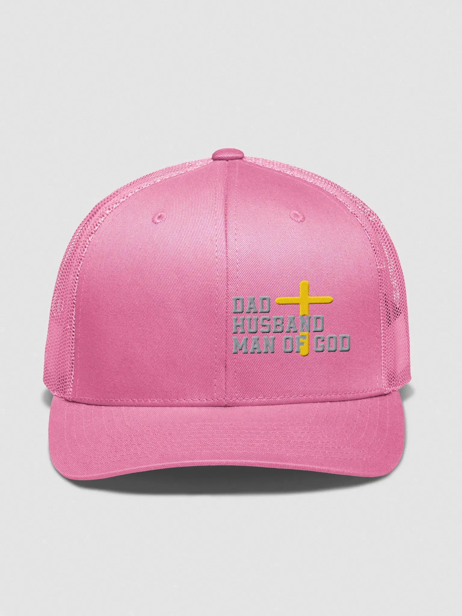 Dad Husband Man Of God Trucker Hat Embroidery