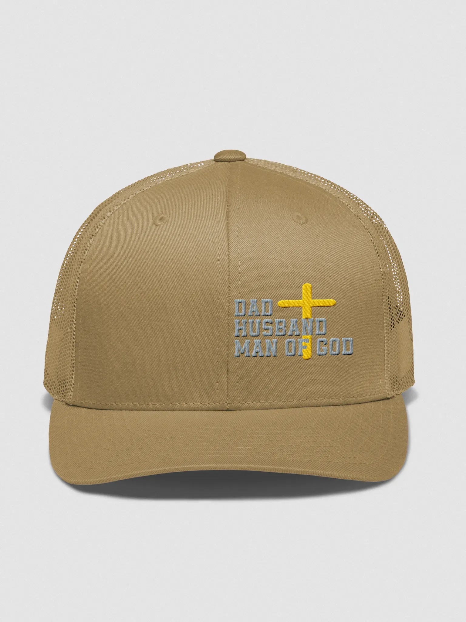Dad Husband Man Of God Trucker Hat Embroidery