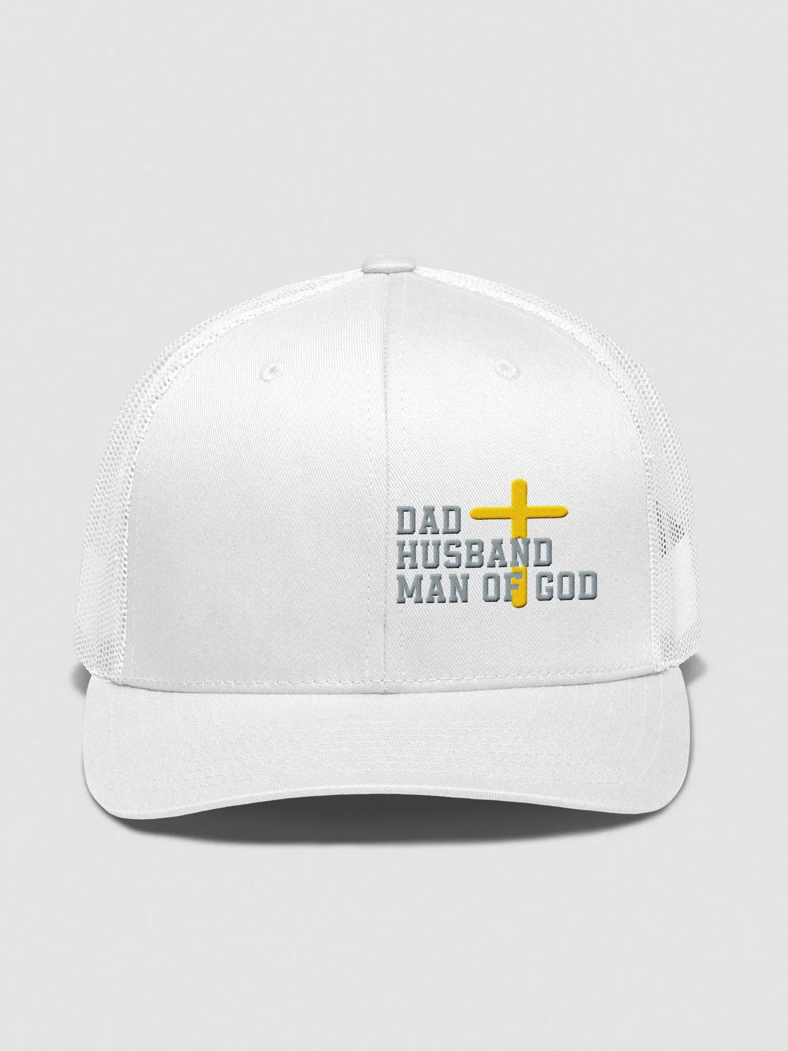 Dad Husband Man Of God Trucker Hat Embroidery