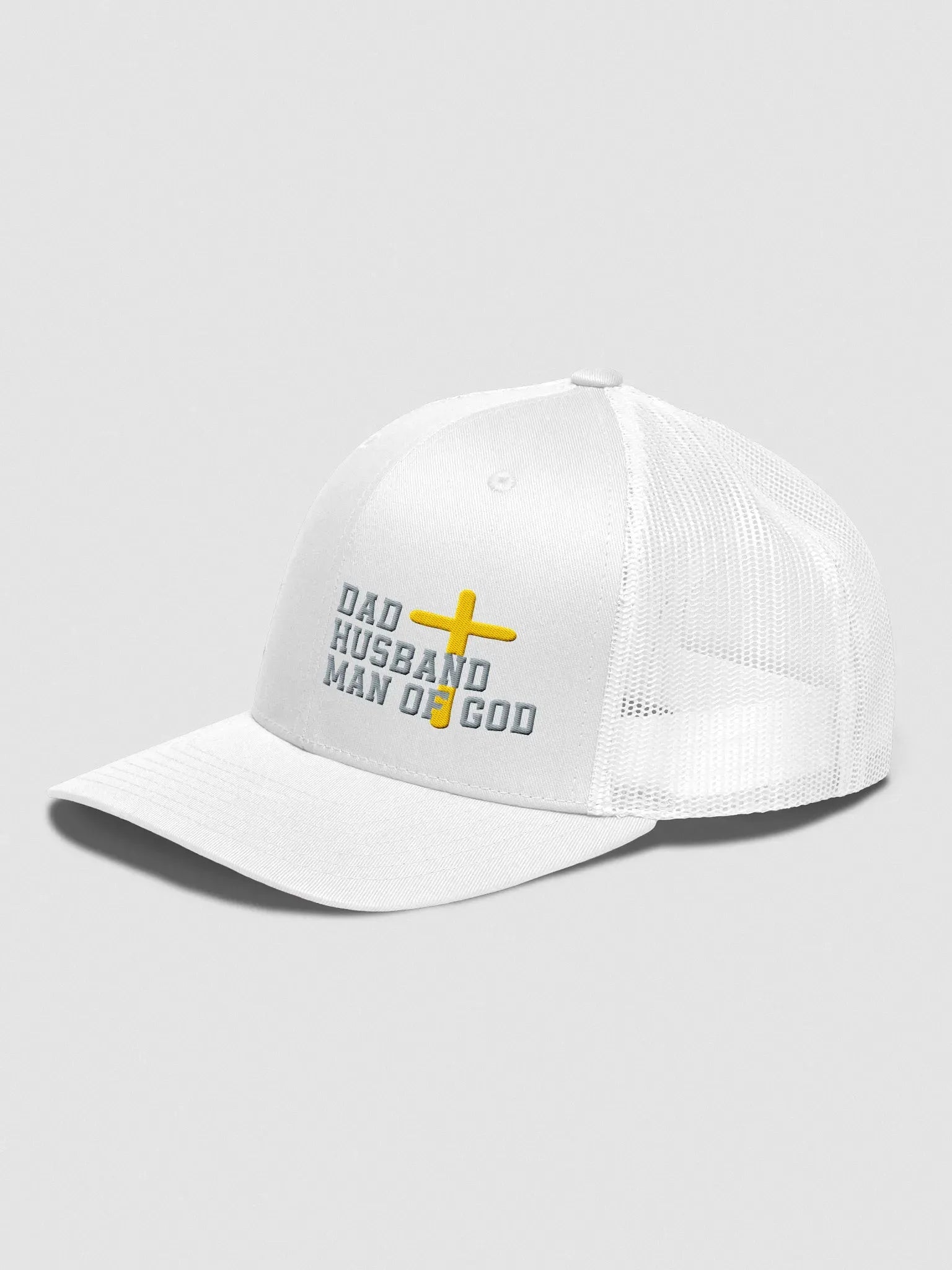 Dad Husband Man Of God Trucker Hat Embroidery