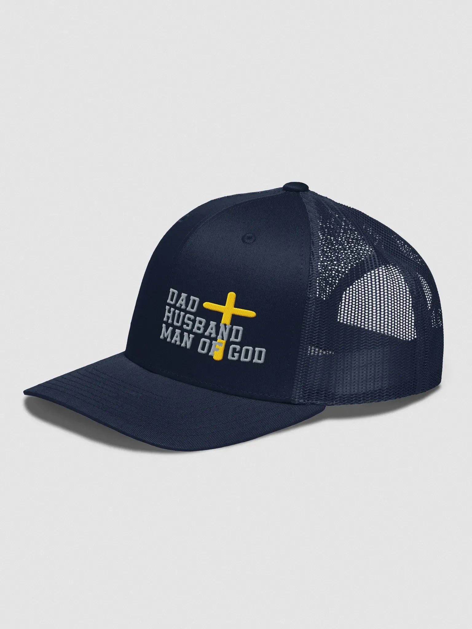 Dad Husband Man Of God Trucker Hat Embroidery