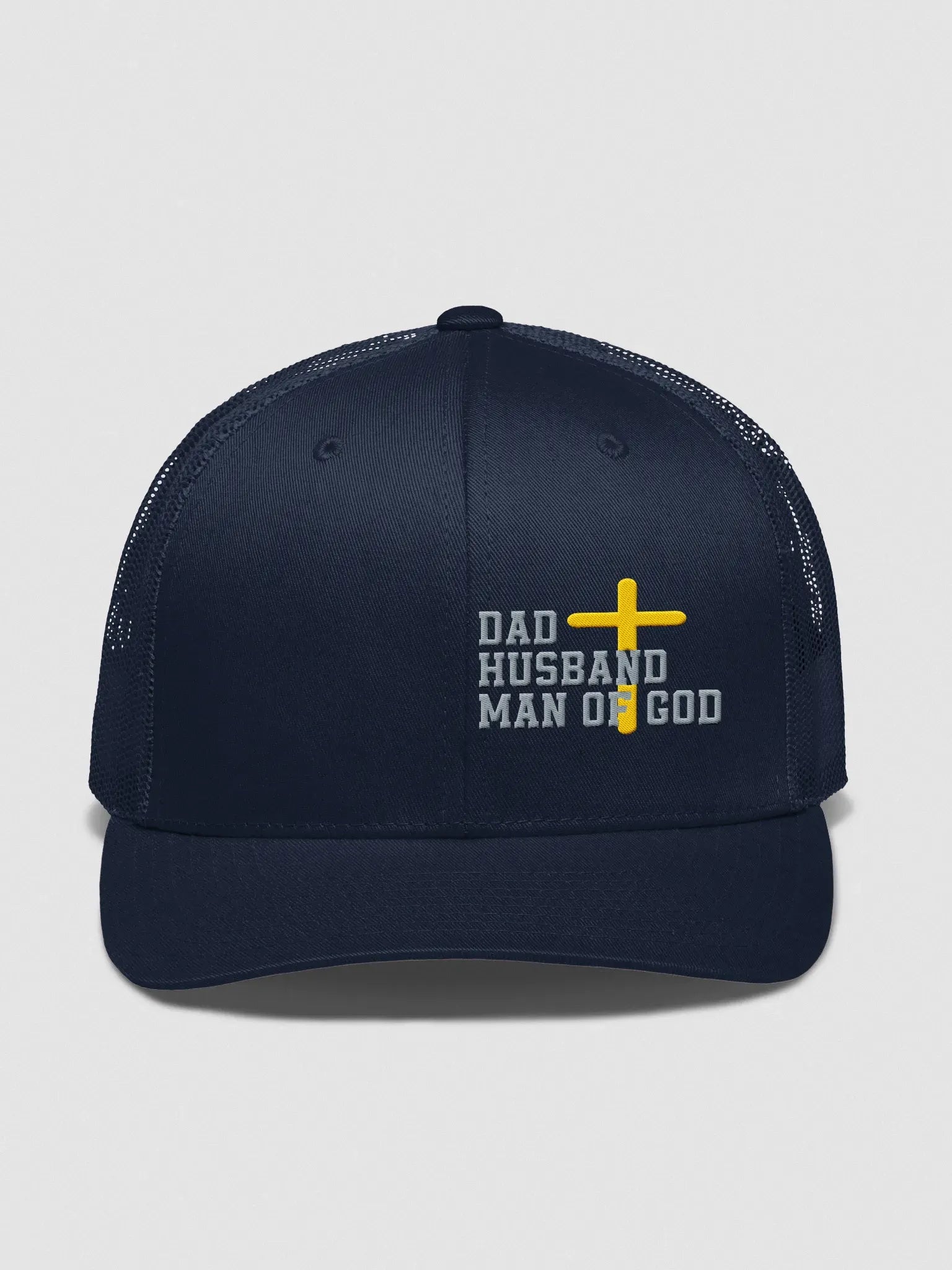 Dad Husband Man Of God Trucker Hat Embroidery