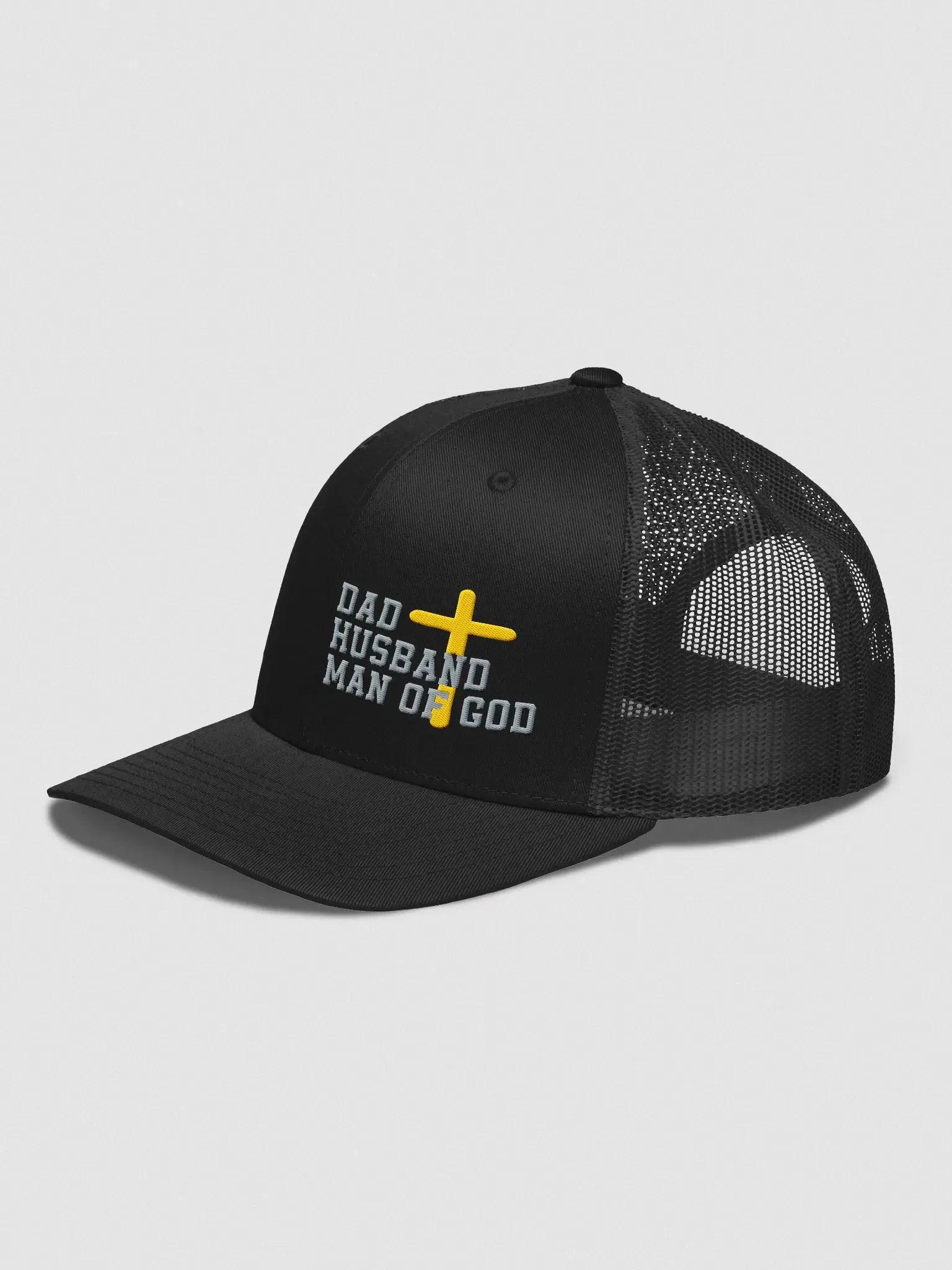 Dad Husband Man Of God Trucker Hat Embroidery