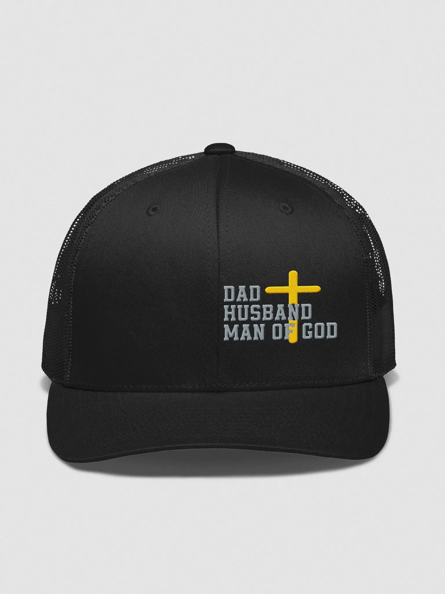 Dad Husband Man Of God Trucker Hat Embroidery