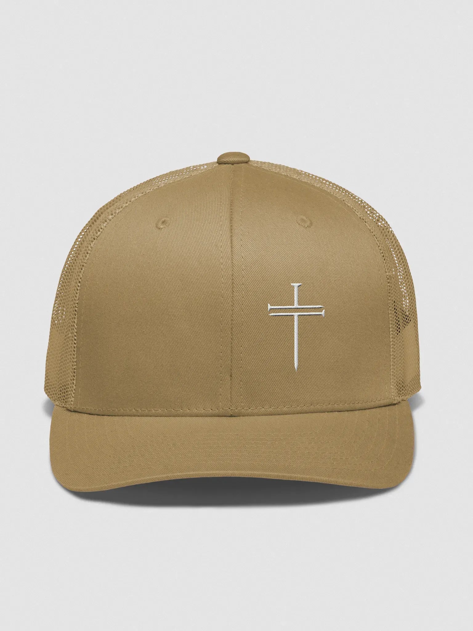 Nail Cross Trucker Hat Embroidery