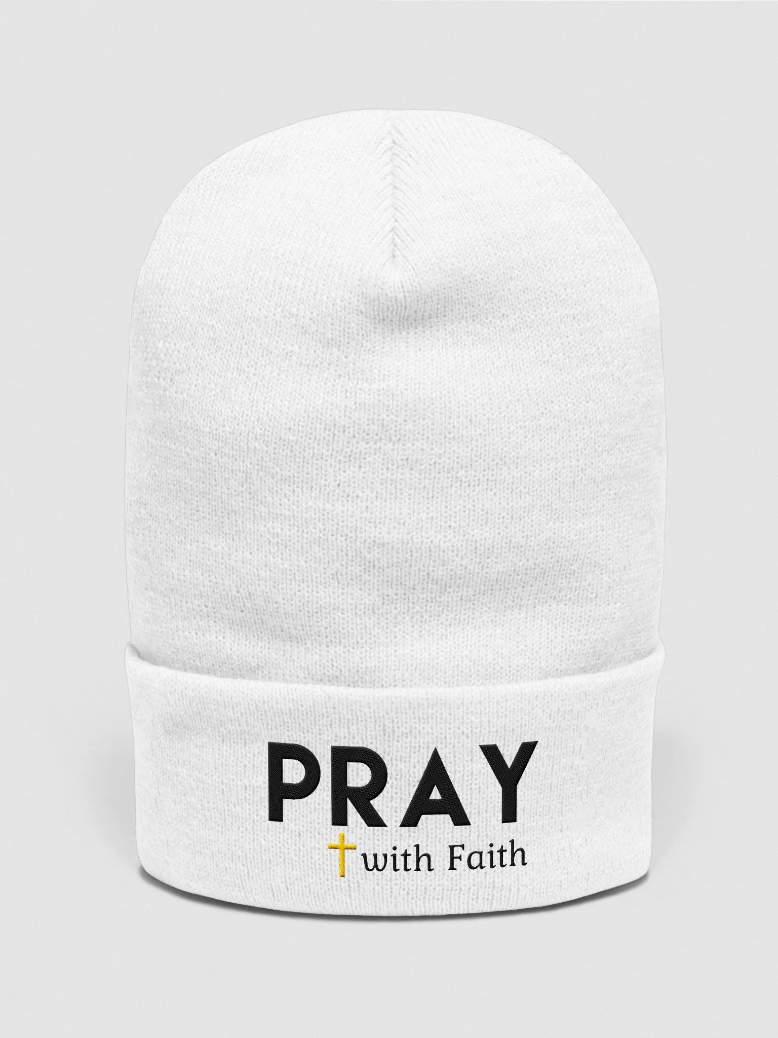 Warm embroidered beanie gift encouraging bold prayer and confident faith
