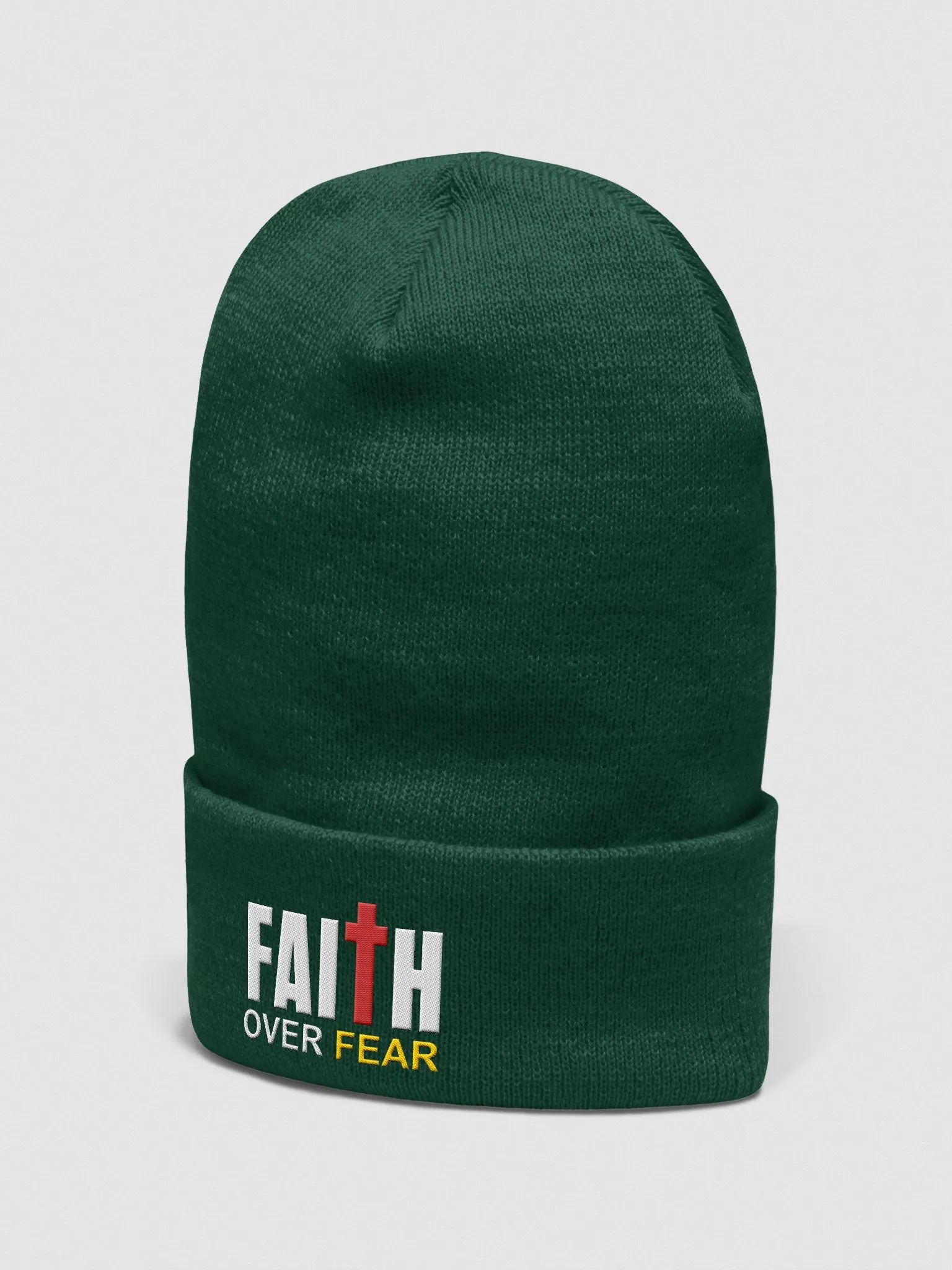 100% Turbo acrylic embroidered beanie with inspirational scripture