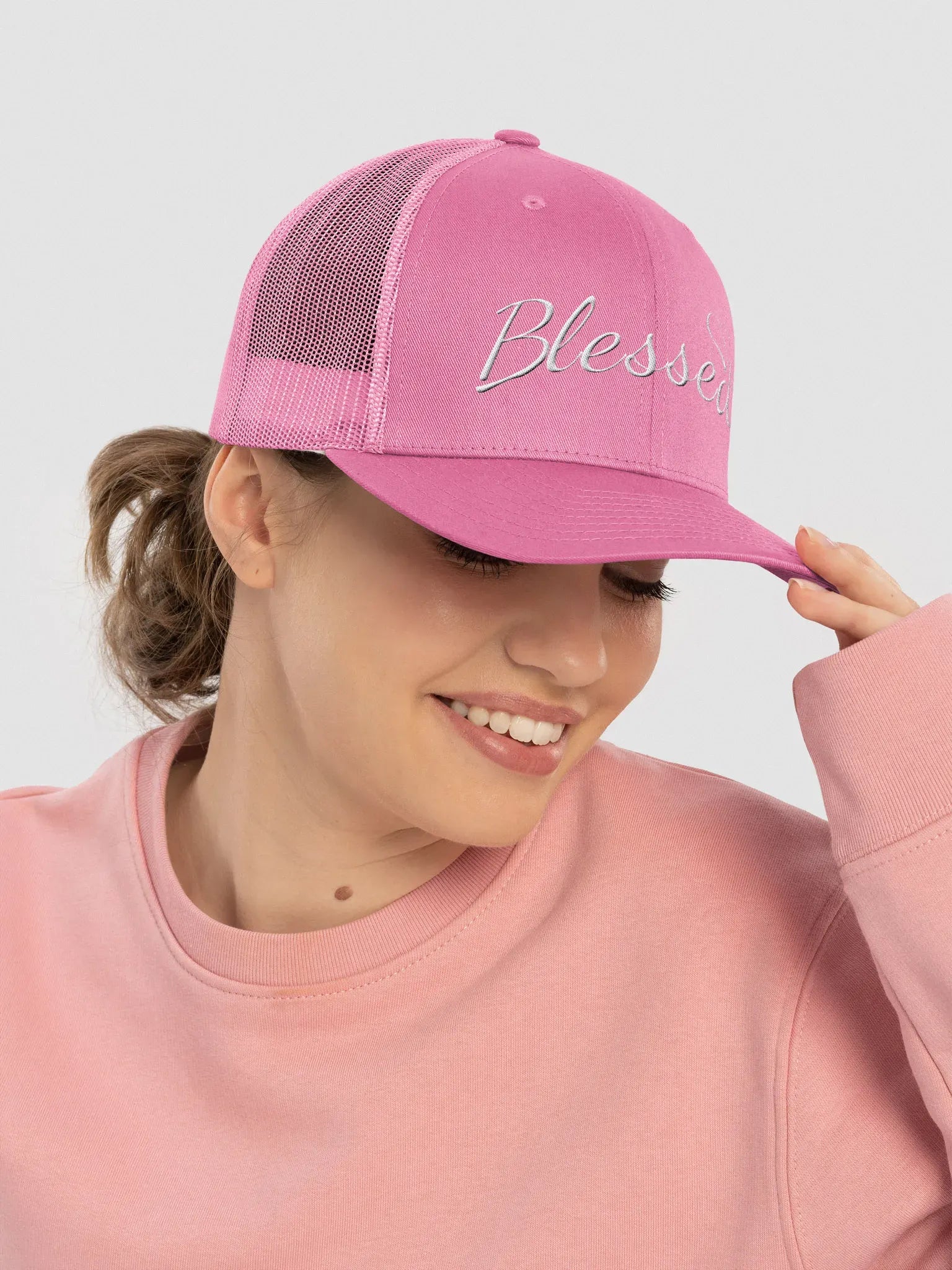 Blessed Trucker Hat Embroidery