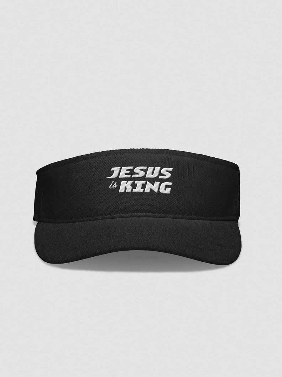 Unisex Christian visor with embroidered Jesus is King message