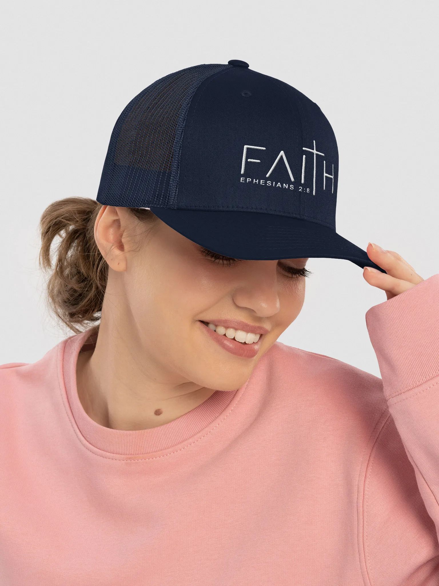 Faith Ephesians 2 : 8 Trucker Hat