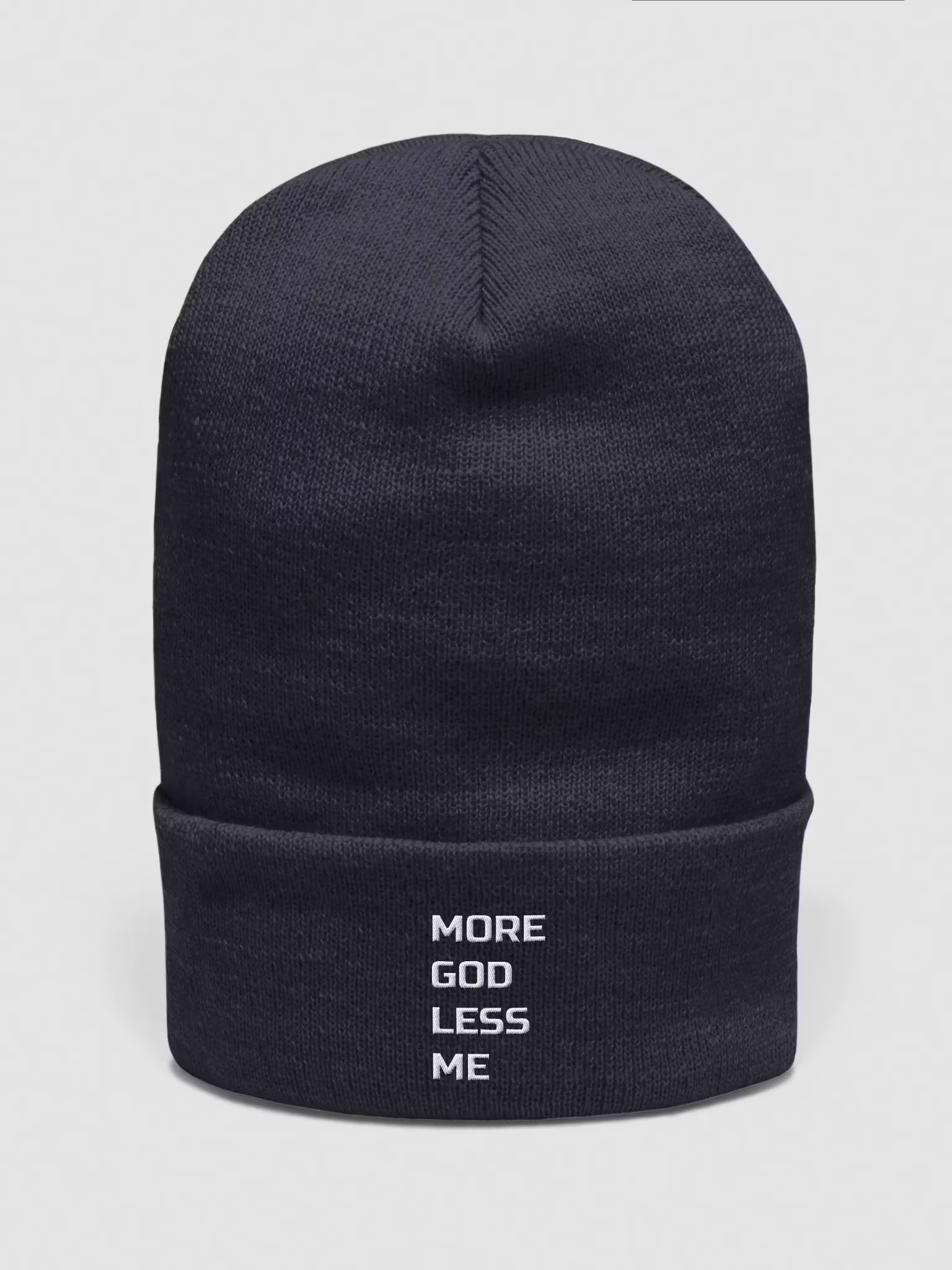 More God Less Me Cuffed Beanie