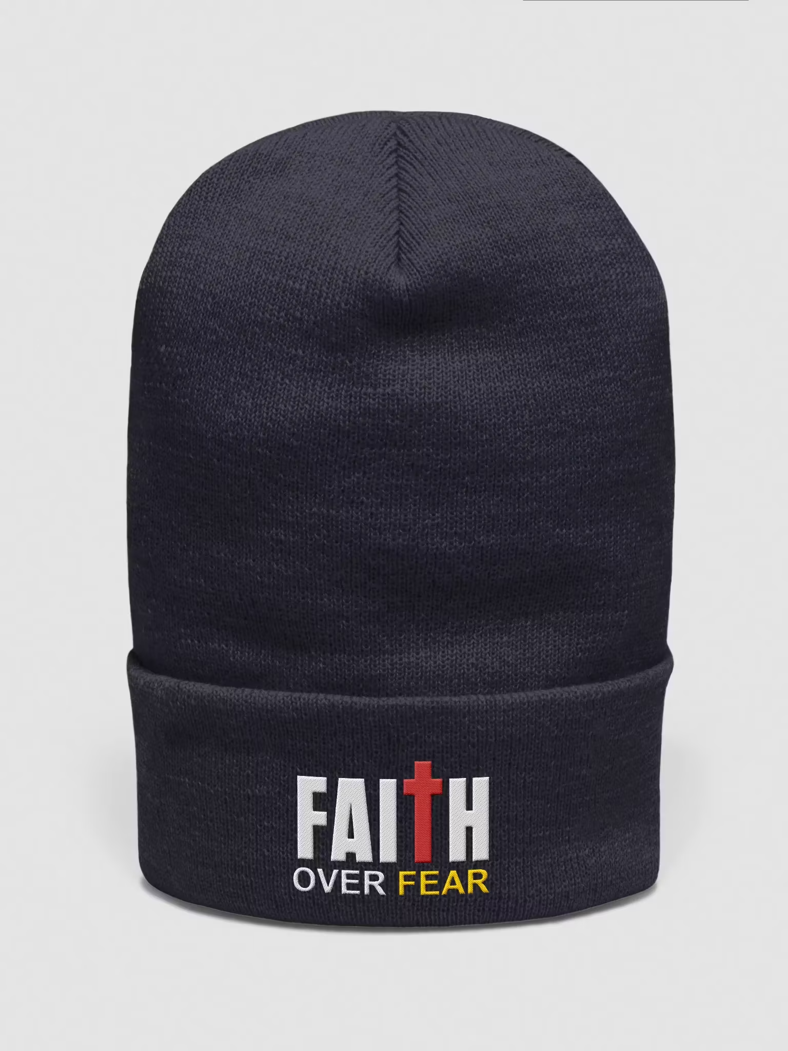 Faith Over Fear Cuffed Beanie