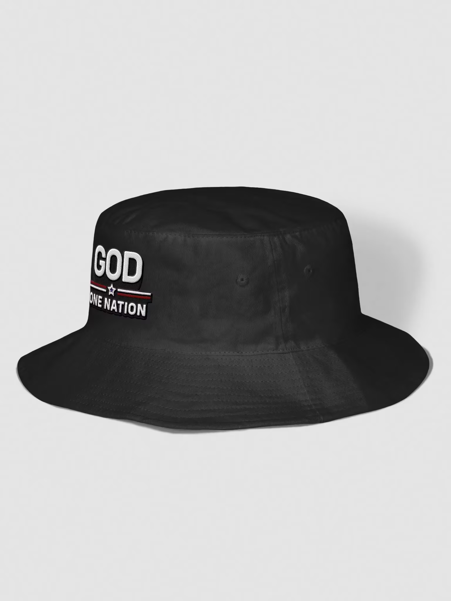 Christian cotton-polyester trucker hat with bold scripture message