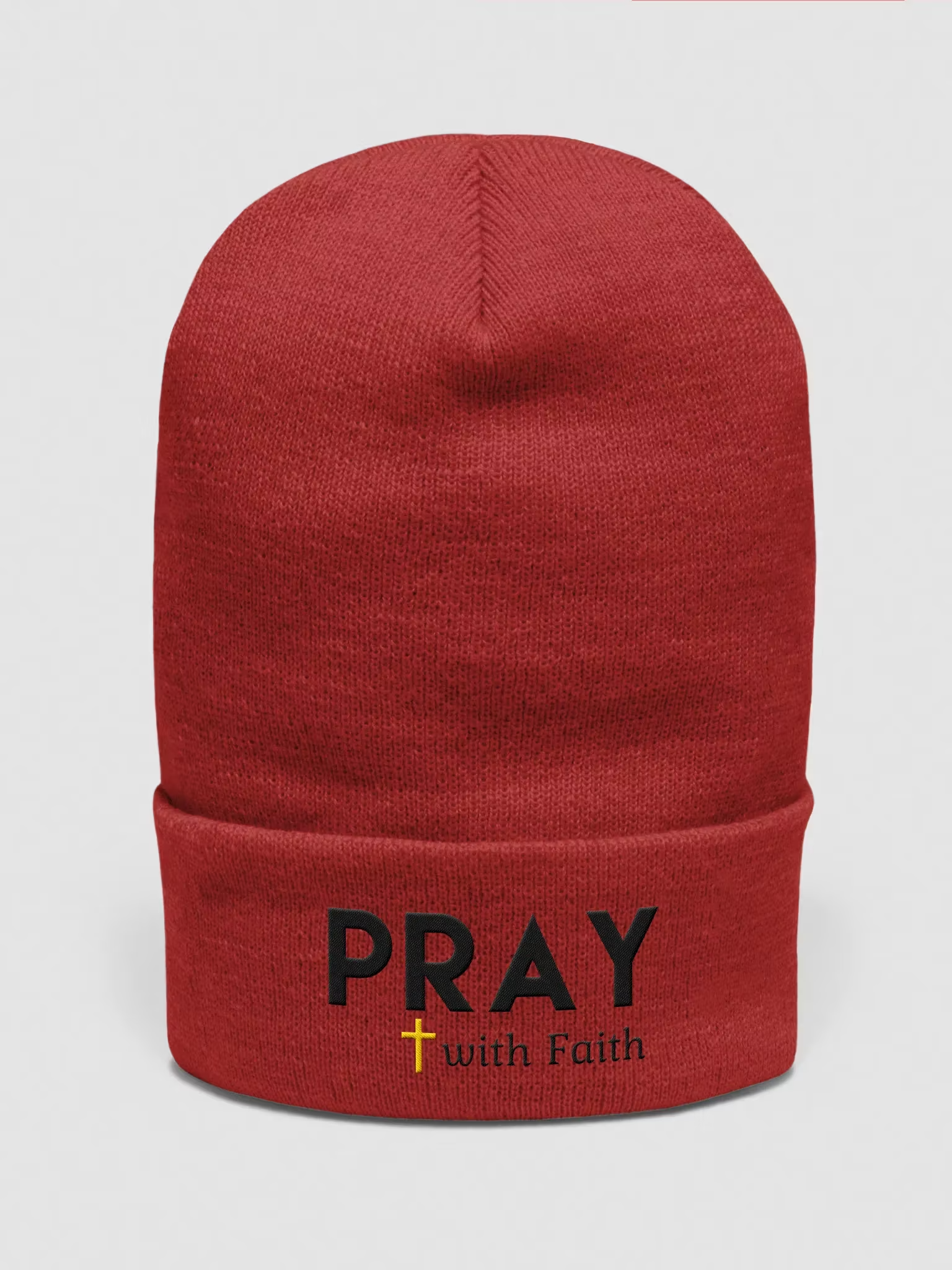 Pray with Faith Cuffed Beanie