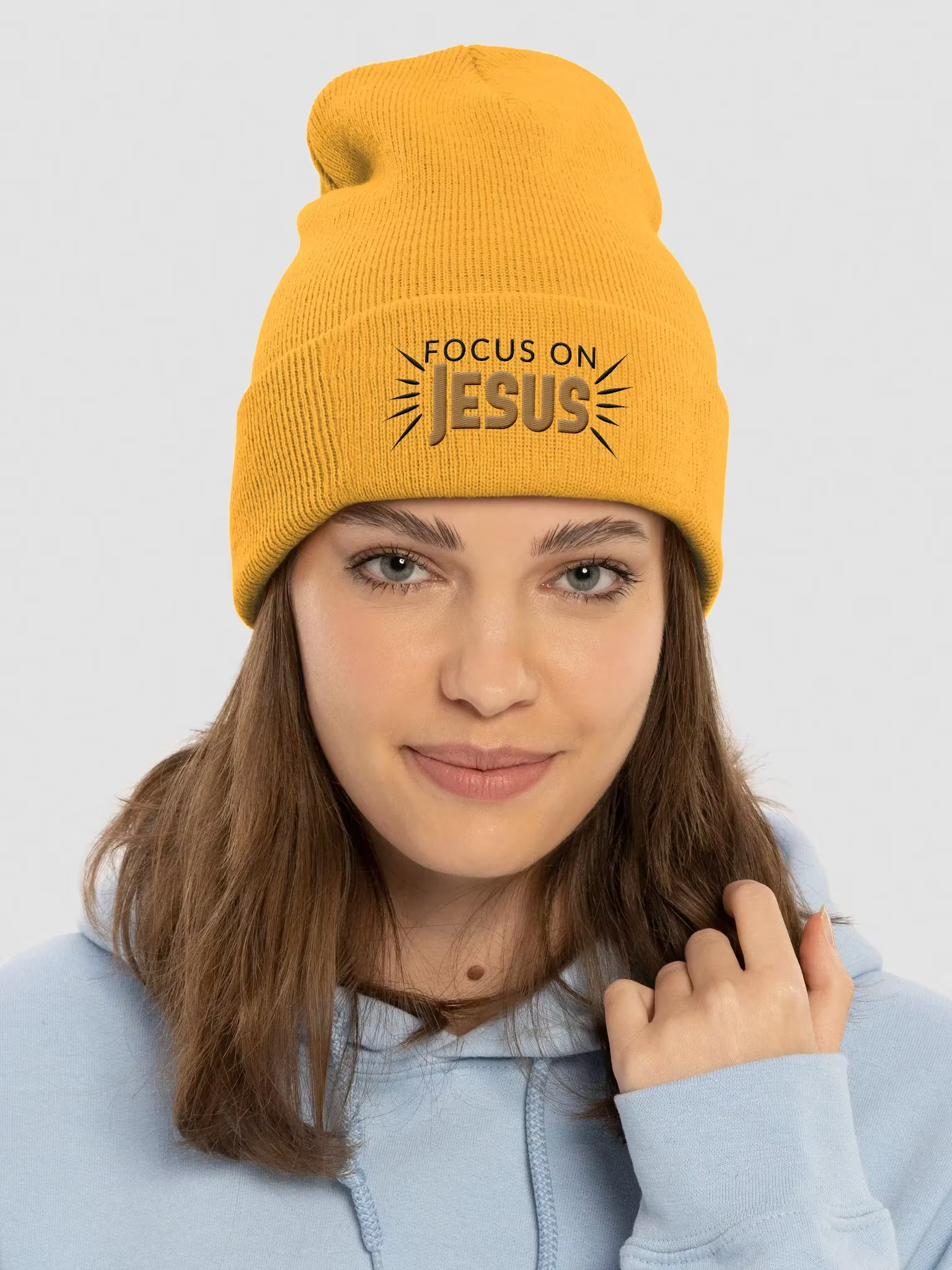 Focus on Jesus Cuffed Beanie