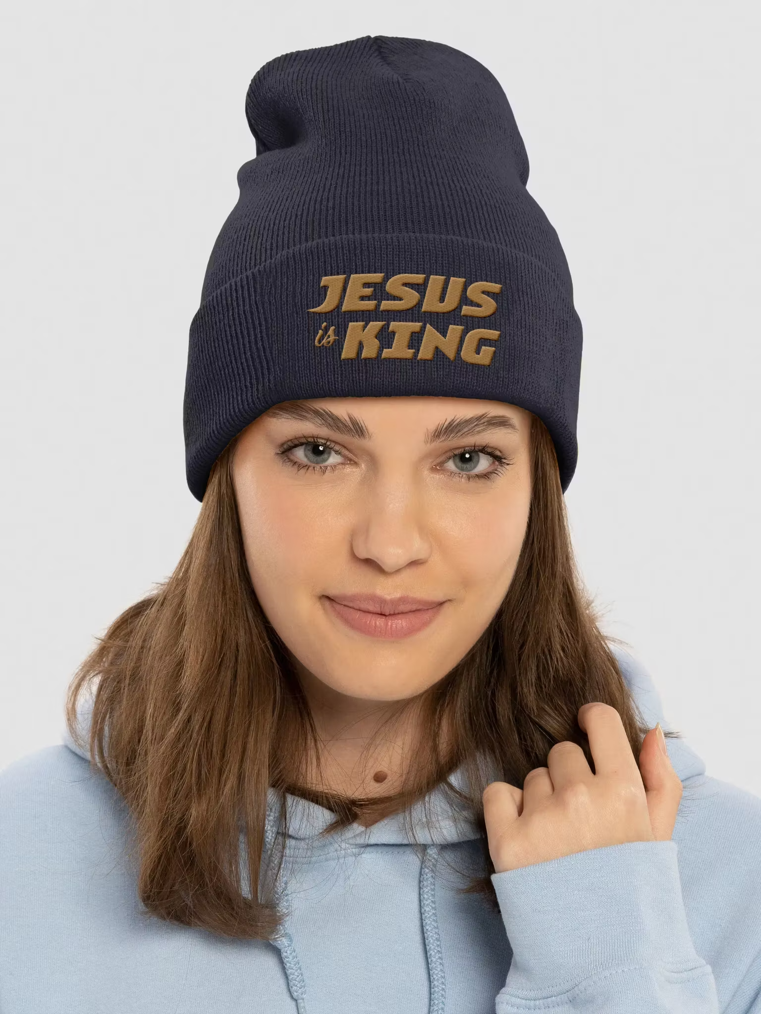 Jesus is King Cuffed Beanie