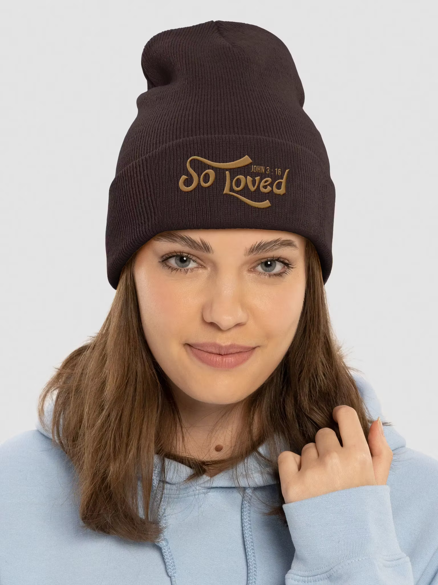 So Loved John 3 : 16 Cuffed Beanie