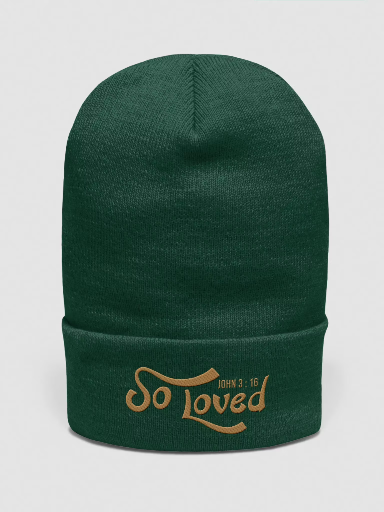 So Loved John 3 : 16 Cuffed Beanie