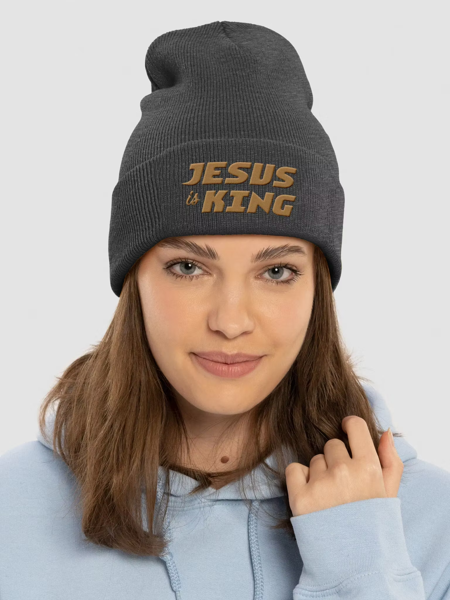 Jesus is King Cuffed Beanie