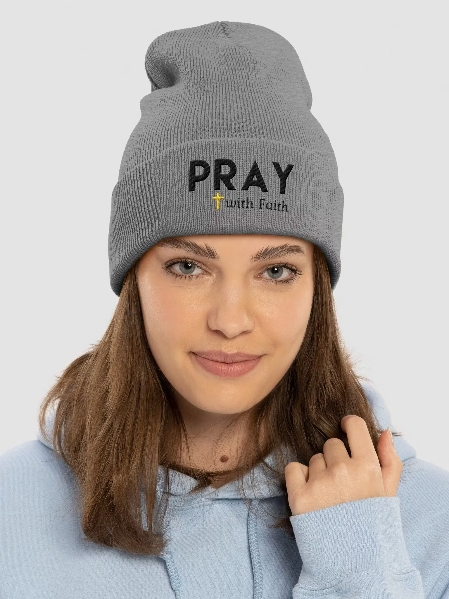 Pray with Faith Cuffed Beanie