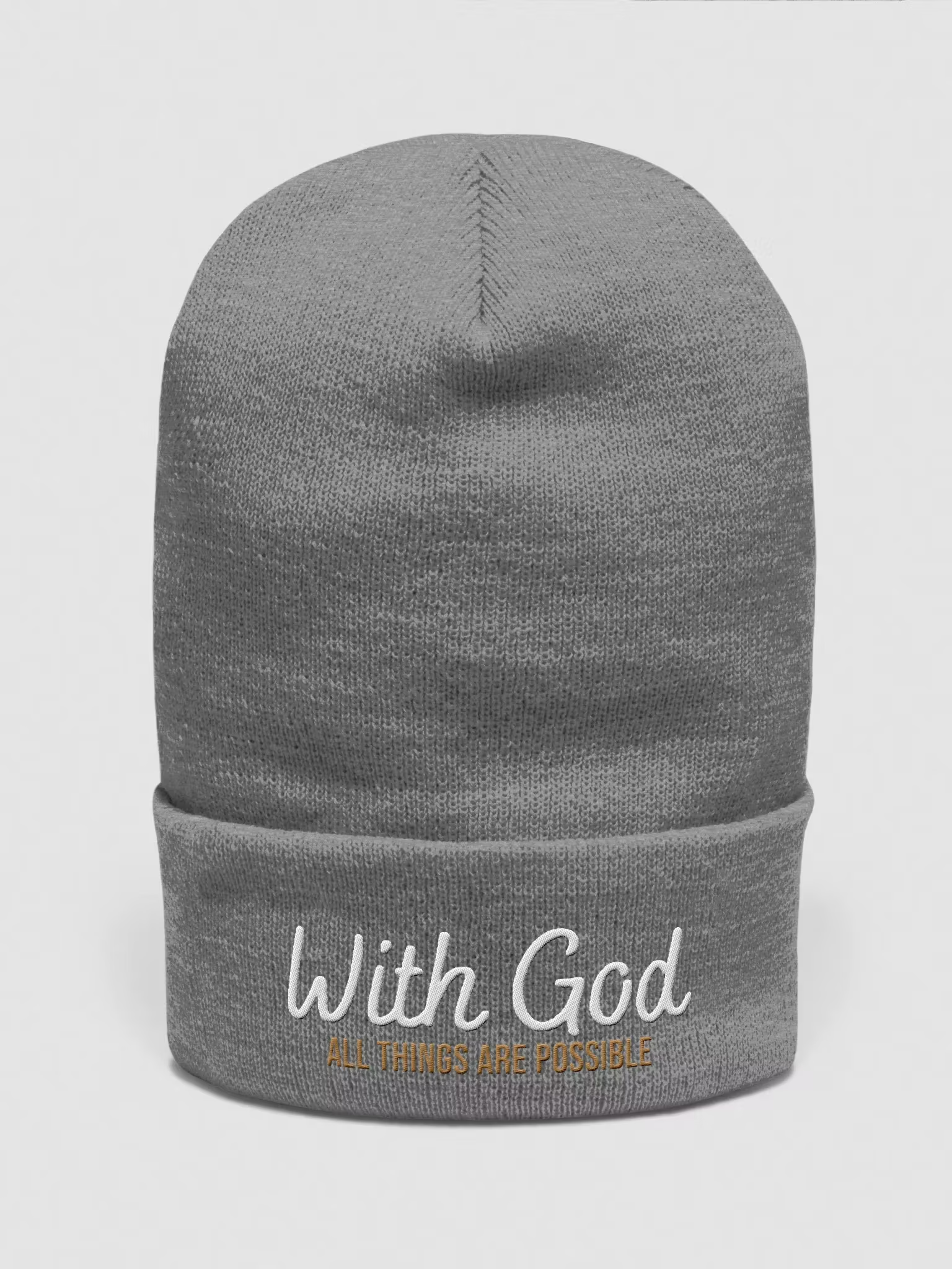 With God All things are possible Cuffed Beanie