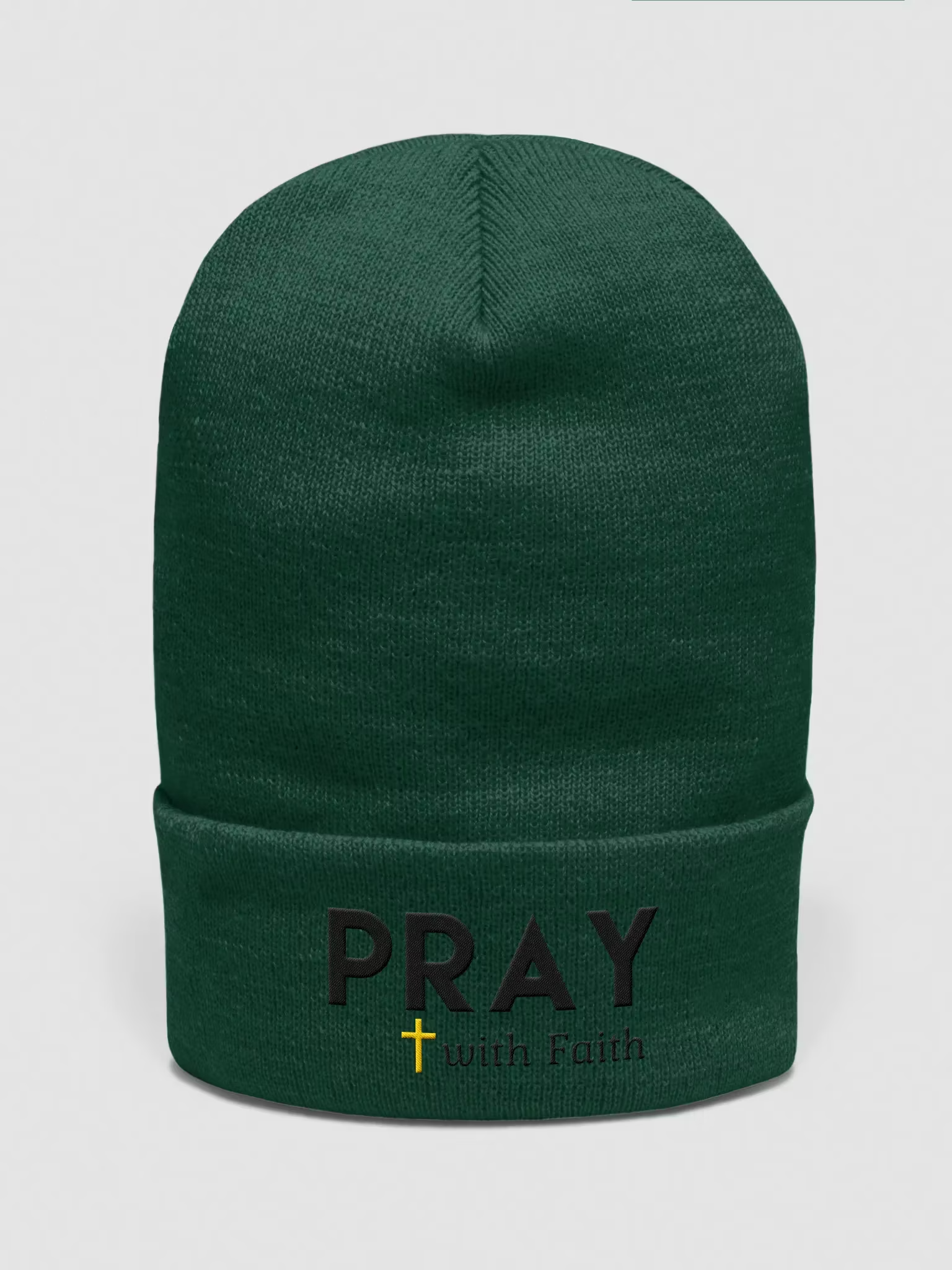 Pray with Faith Cuffed Beanie