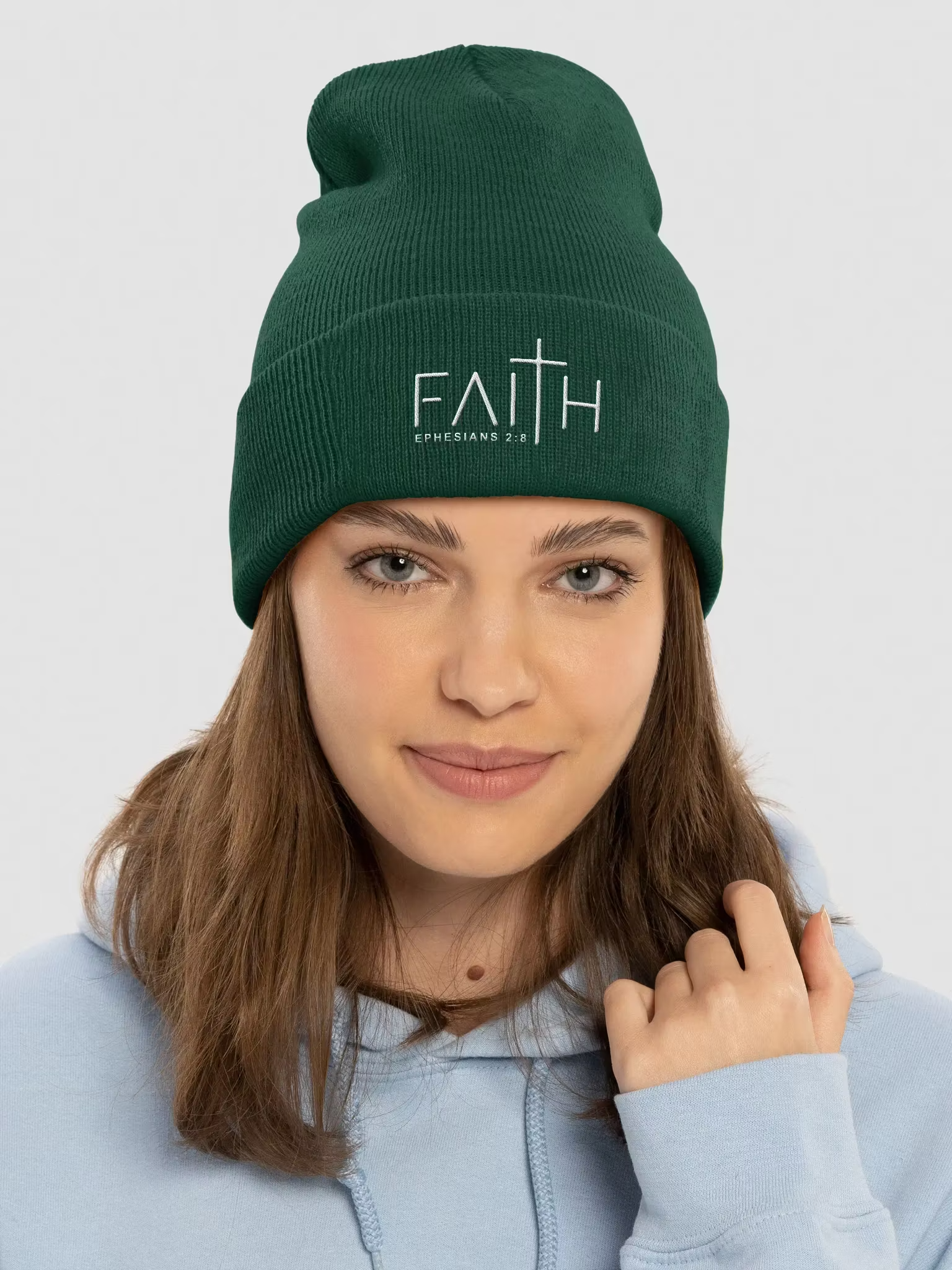 Faith - Ephesians 2 : 8 Cuffed Beanie