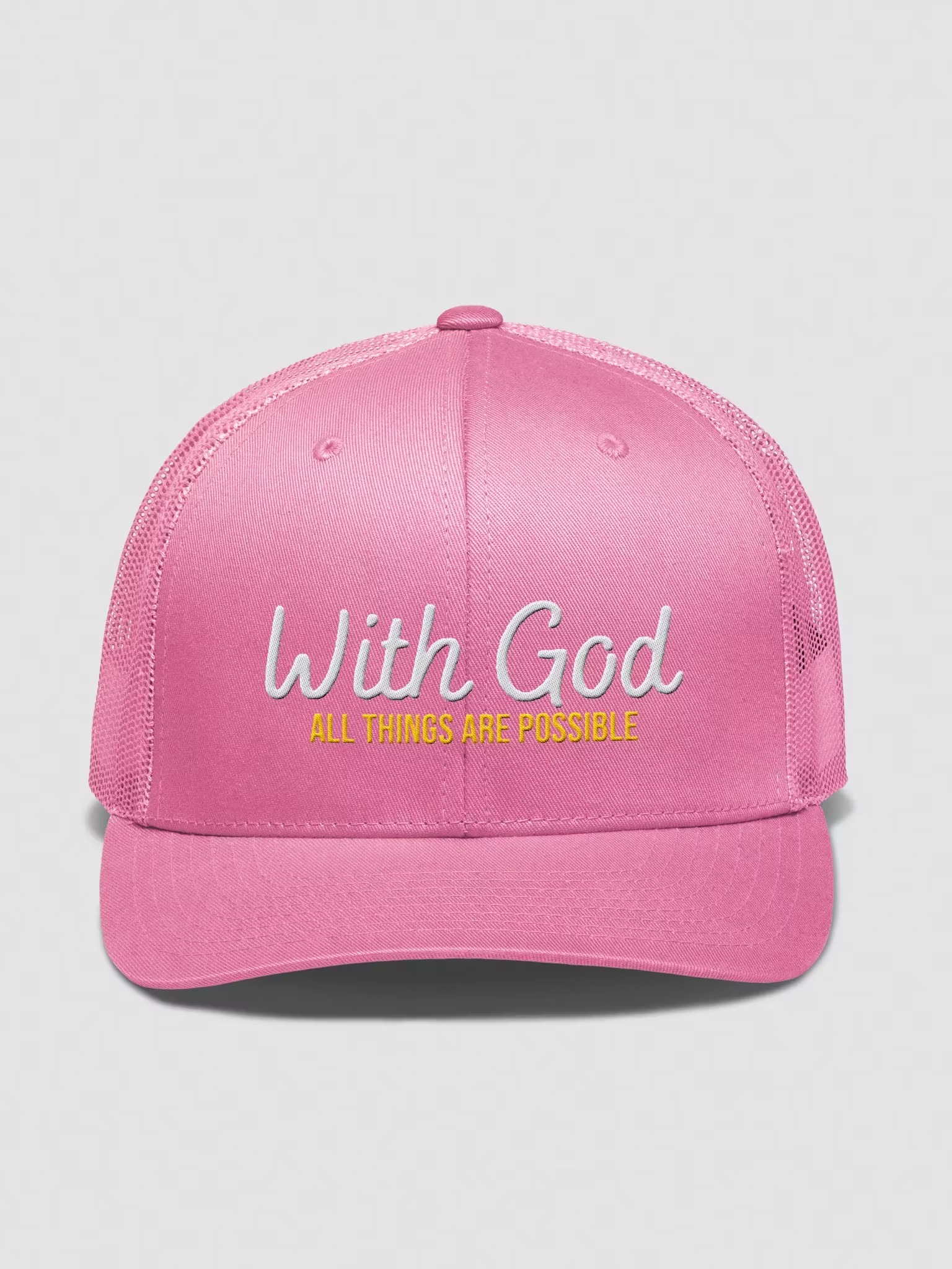 With God All things are possible Trucker Hat