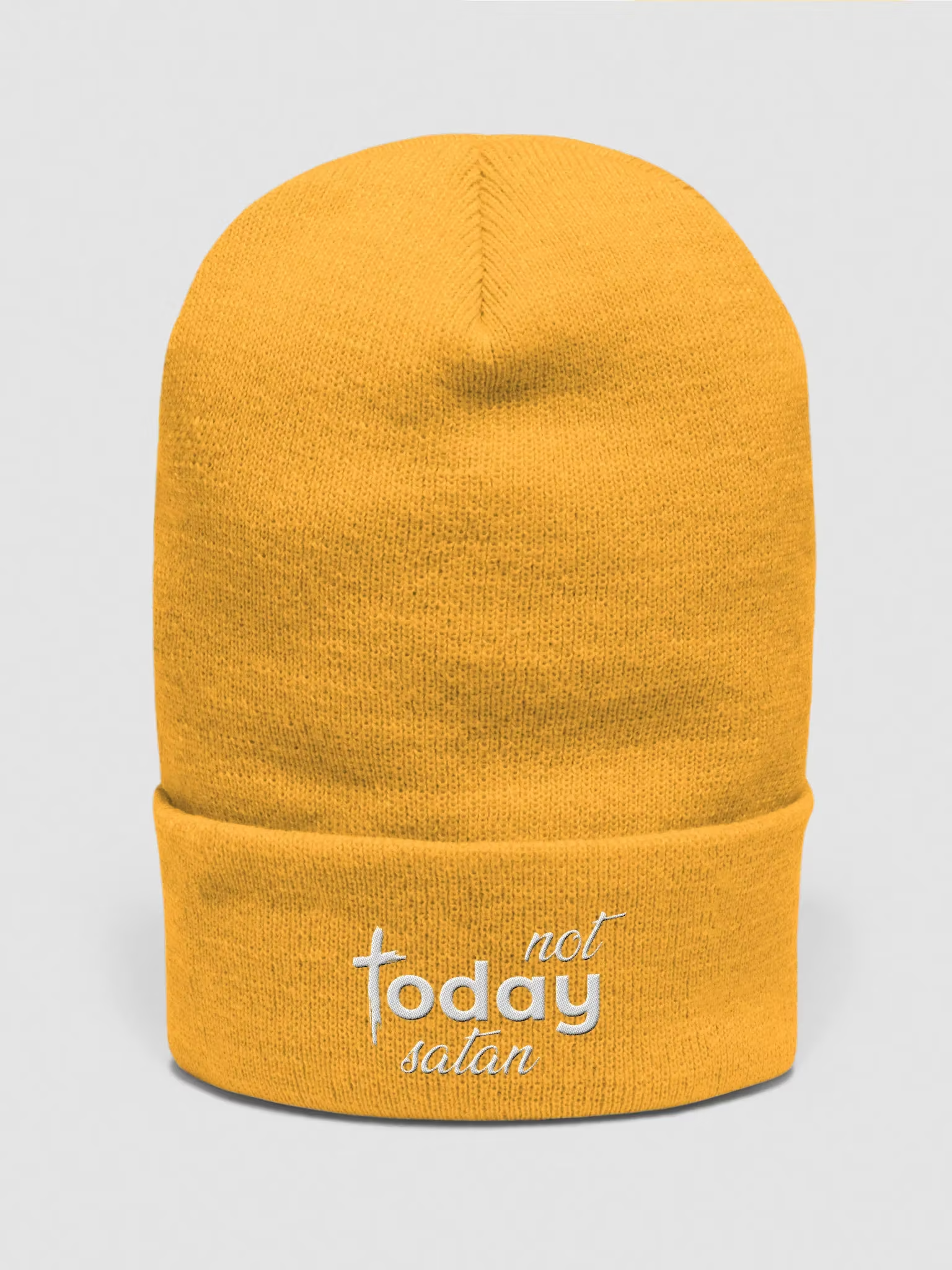 Not Today Satan Cuffed Beanie