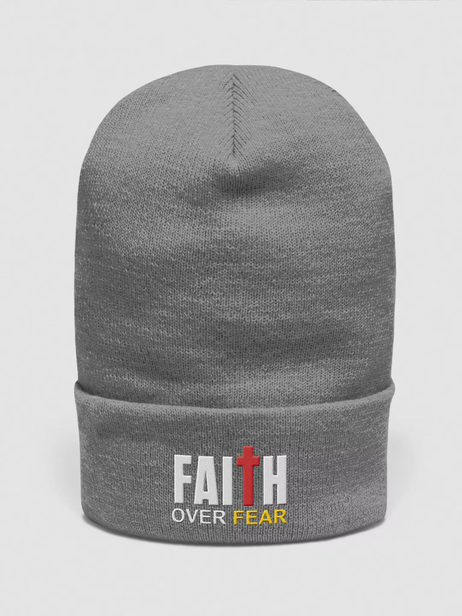 Faith Over Fear Cuffed Beanie