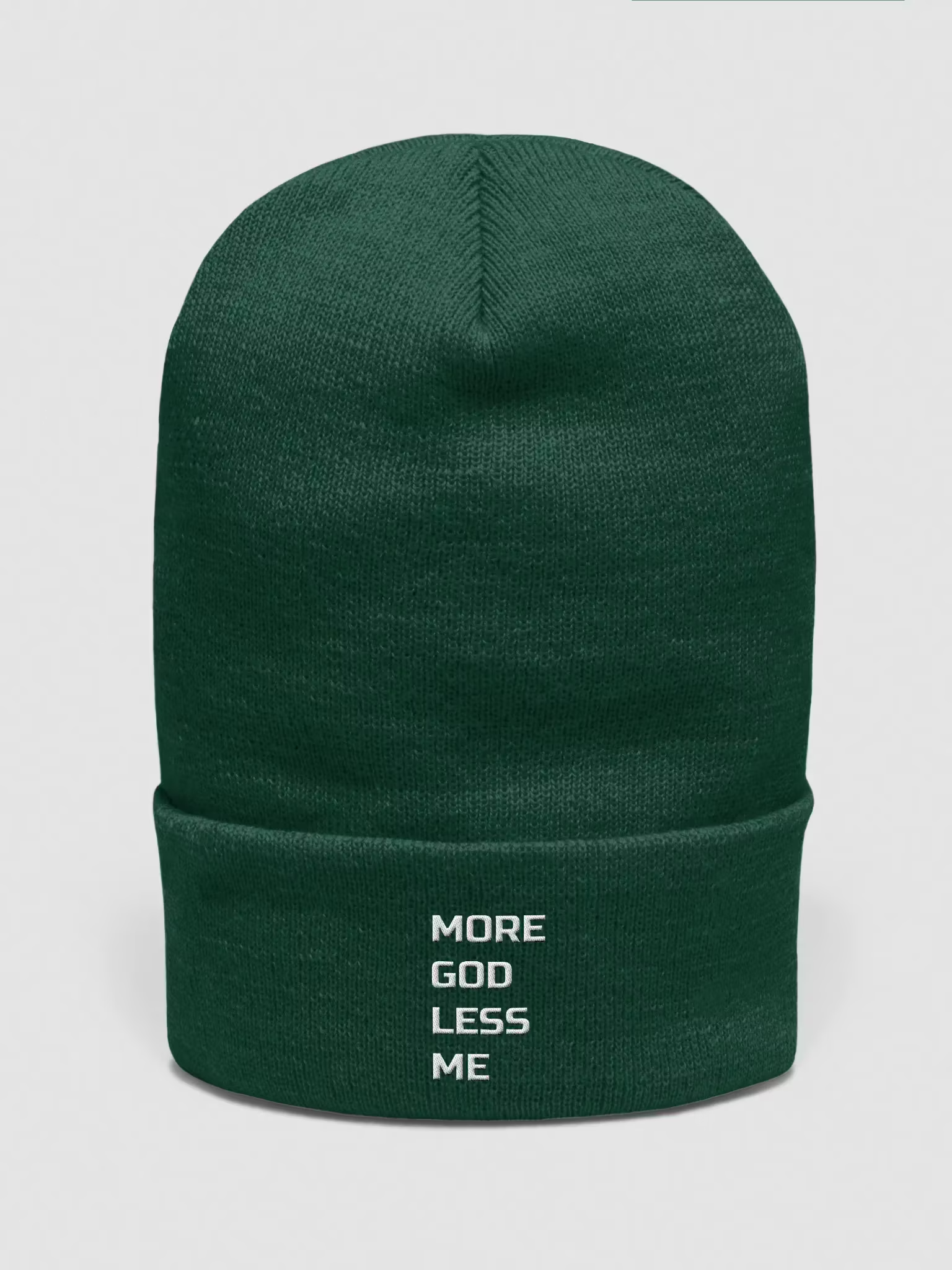 More God Less Me Cuffed Beanie