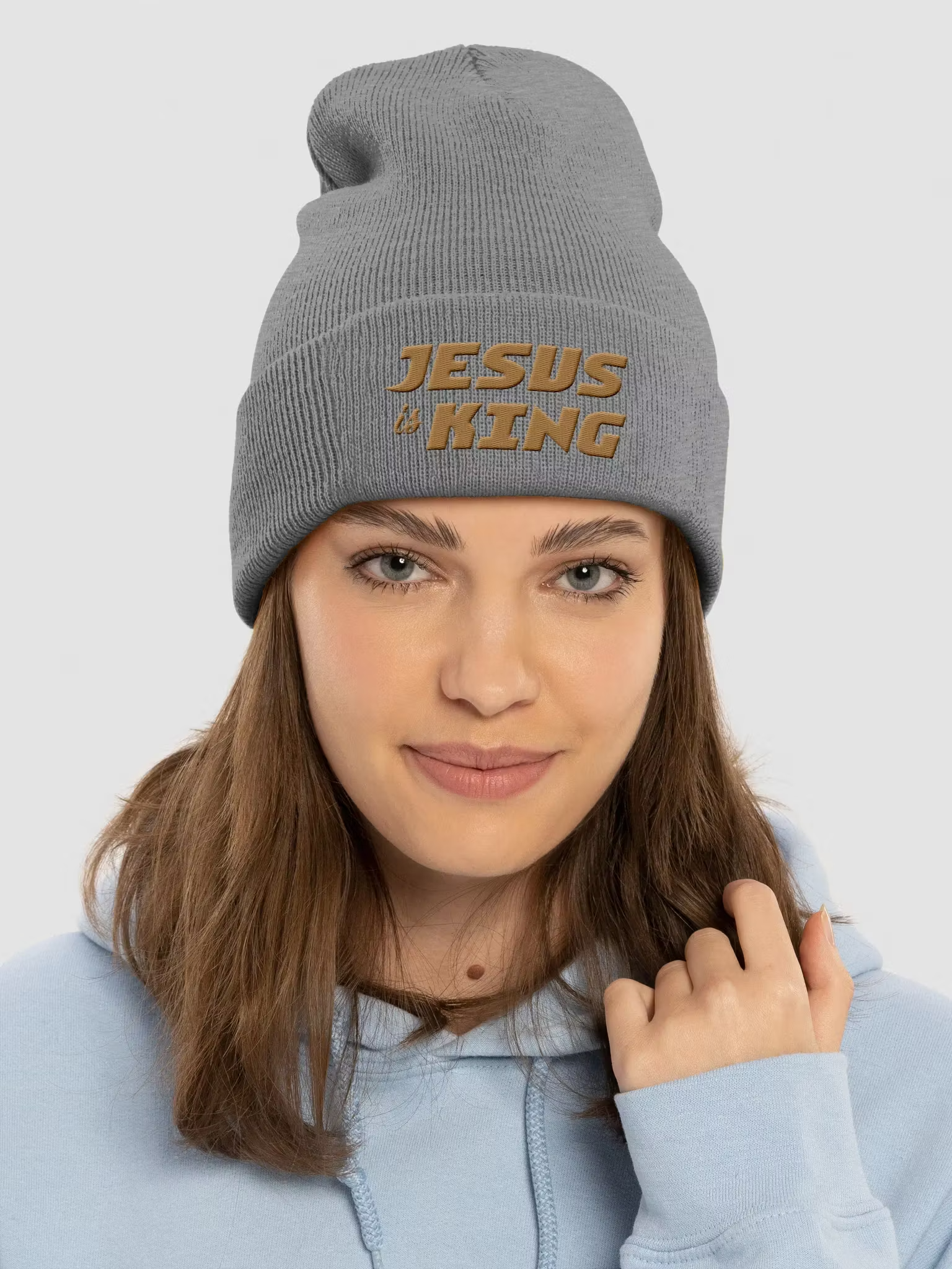 Jesus is King Cuffed Beanie