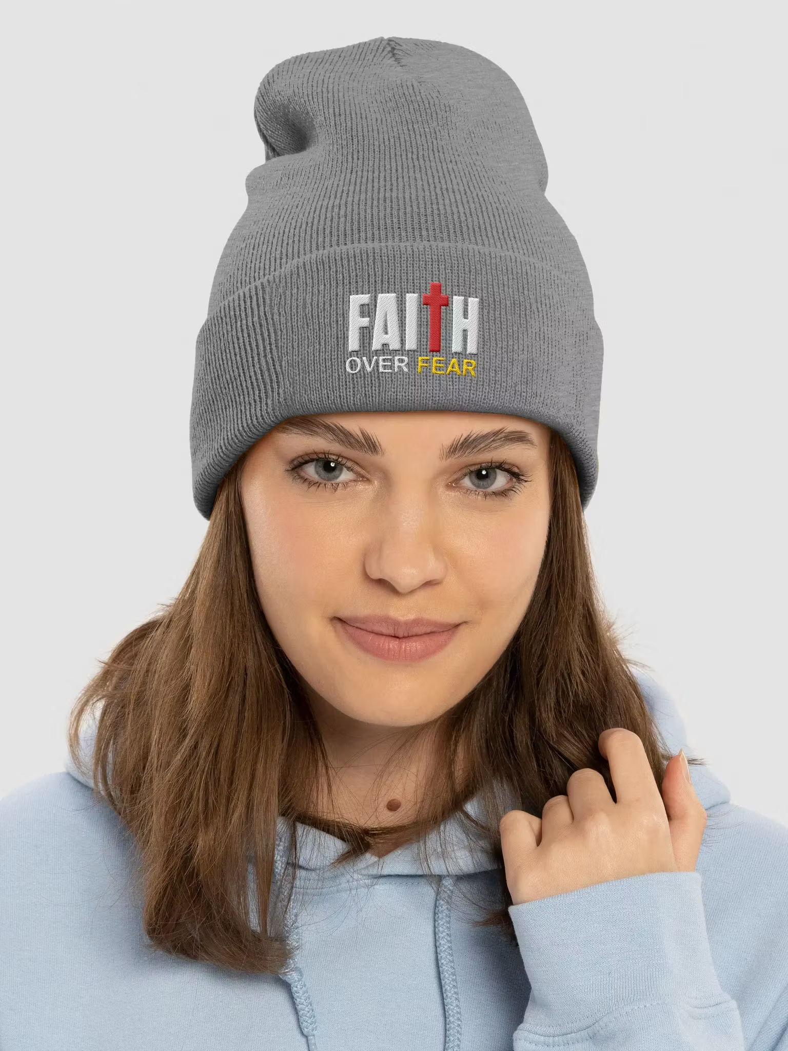 Faith Over Fear Cuffed Beanie