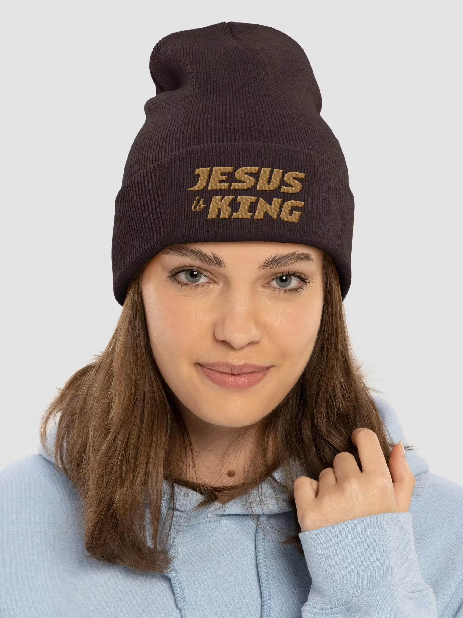 Jesus is King Cuffed Beanie