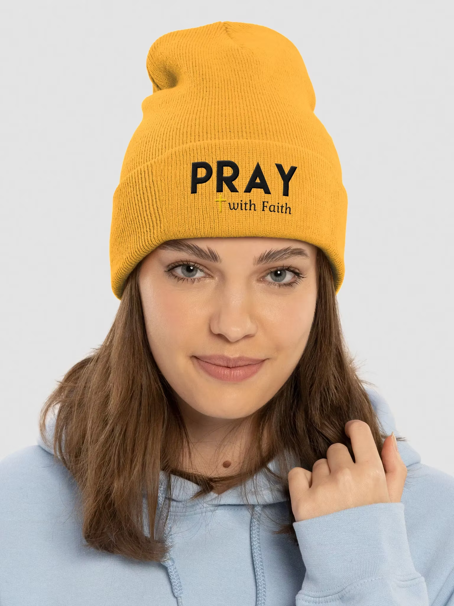Pray with Faith Cuffed Beanie