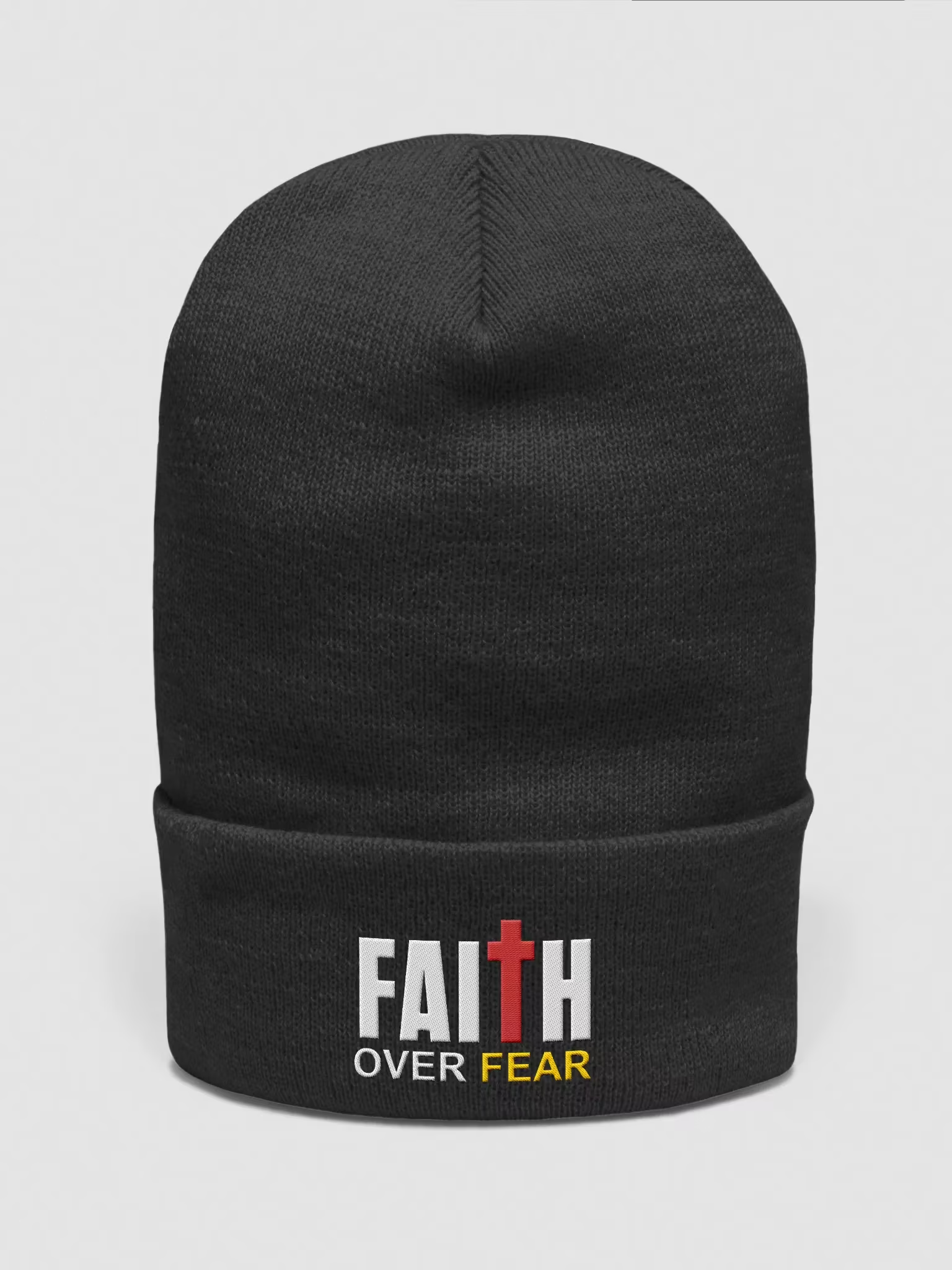 Faith Over Fear Cuffed Beanie