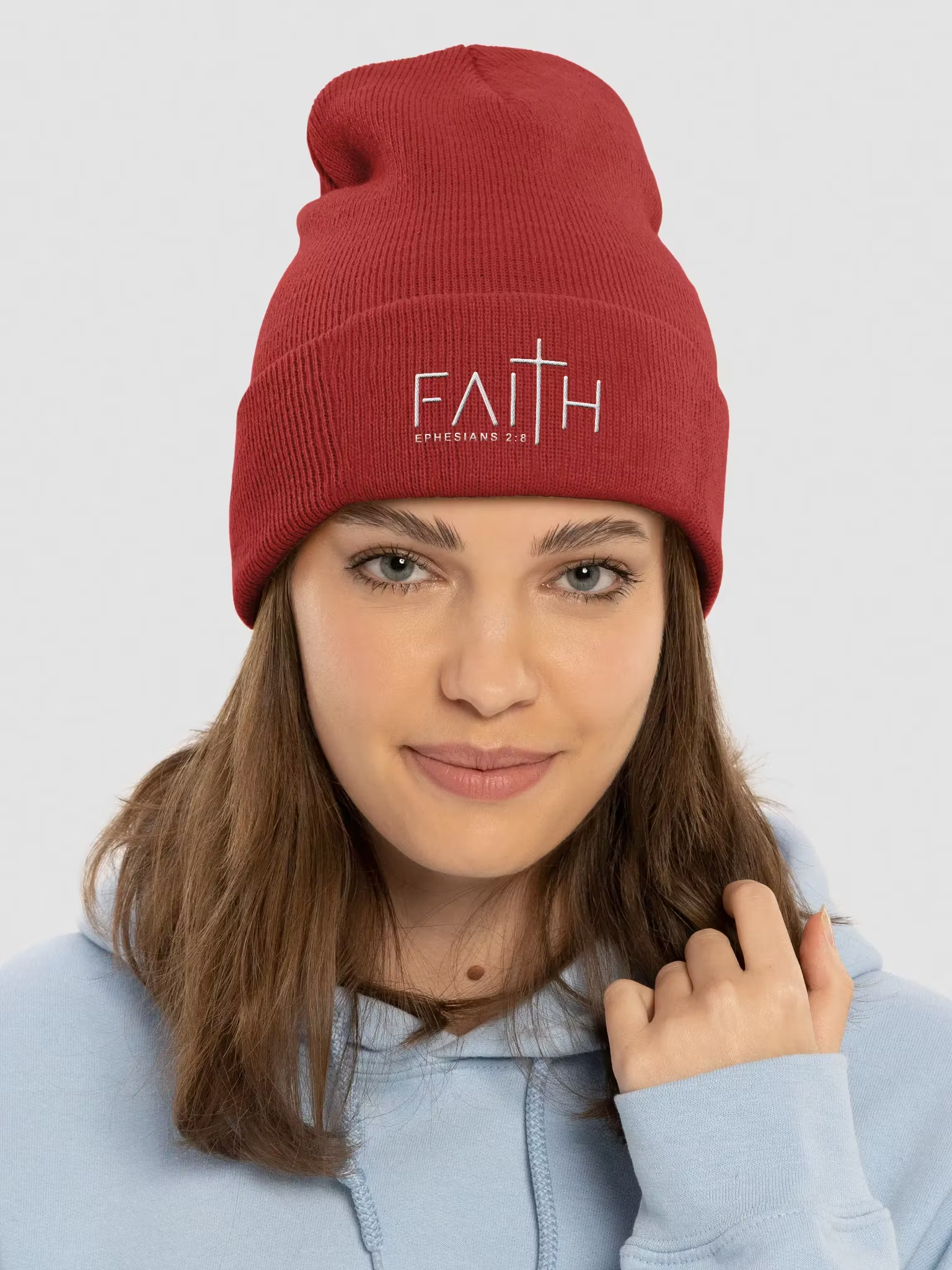 Faith - Ephesians 2 : 8 Cuffed Beanie