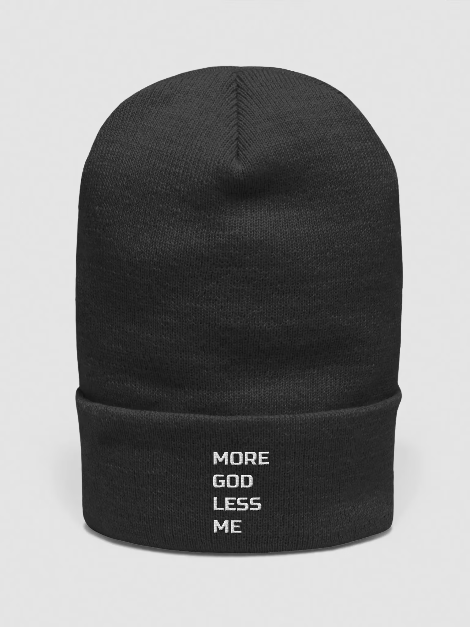 More God Less Me Cuffed Beanie