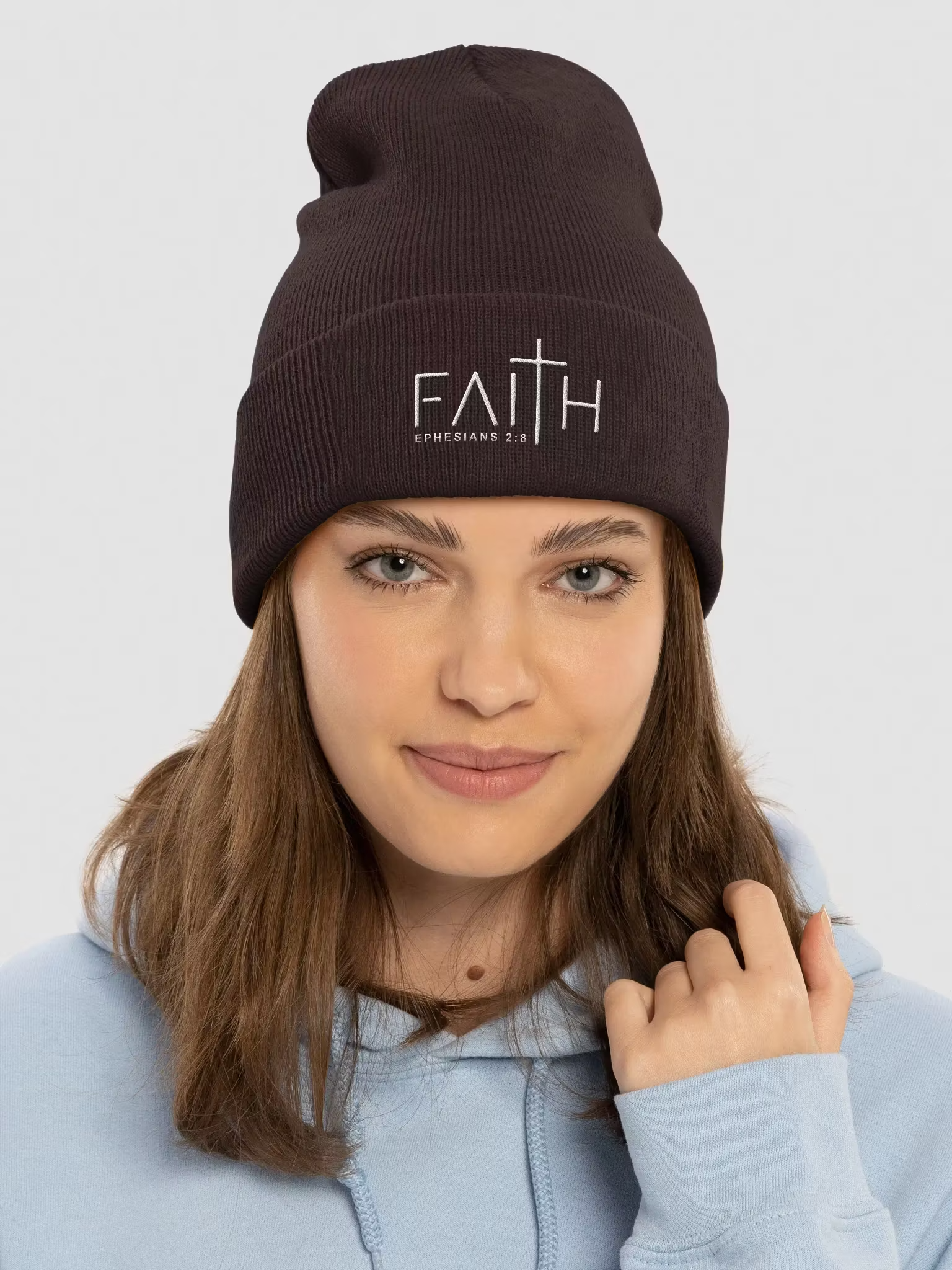 Faith - Ephesians 2 : 8 Cuffed Beanie
