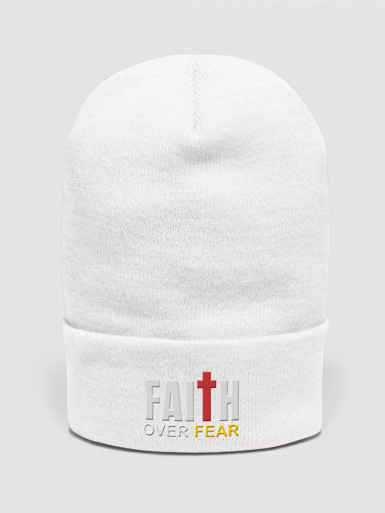 Faith Over Fear Cuffed Beanie