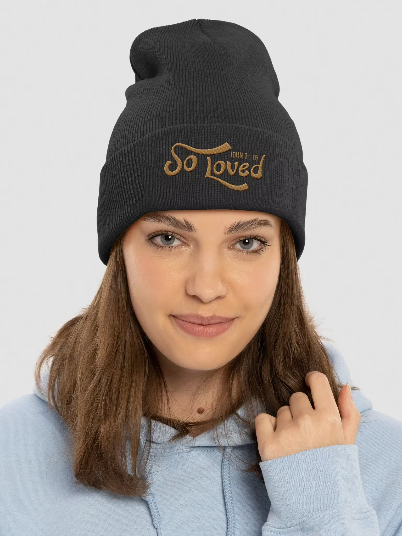 So Loved John 3 : 16 Cuffed Beanie